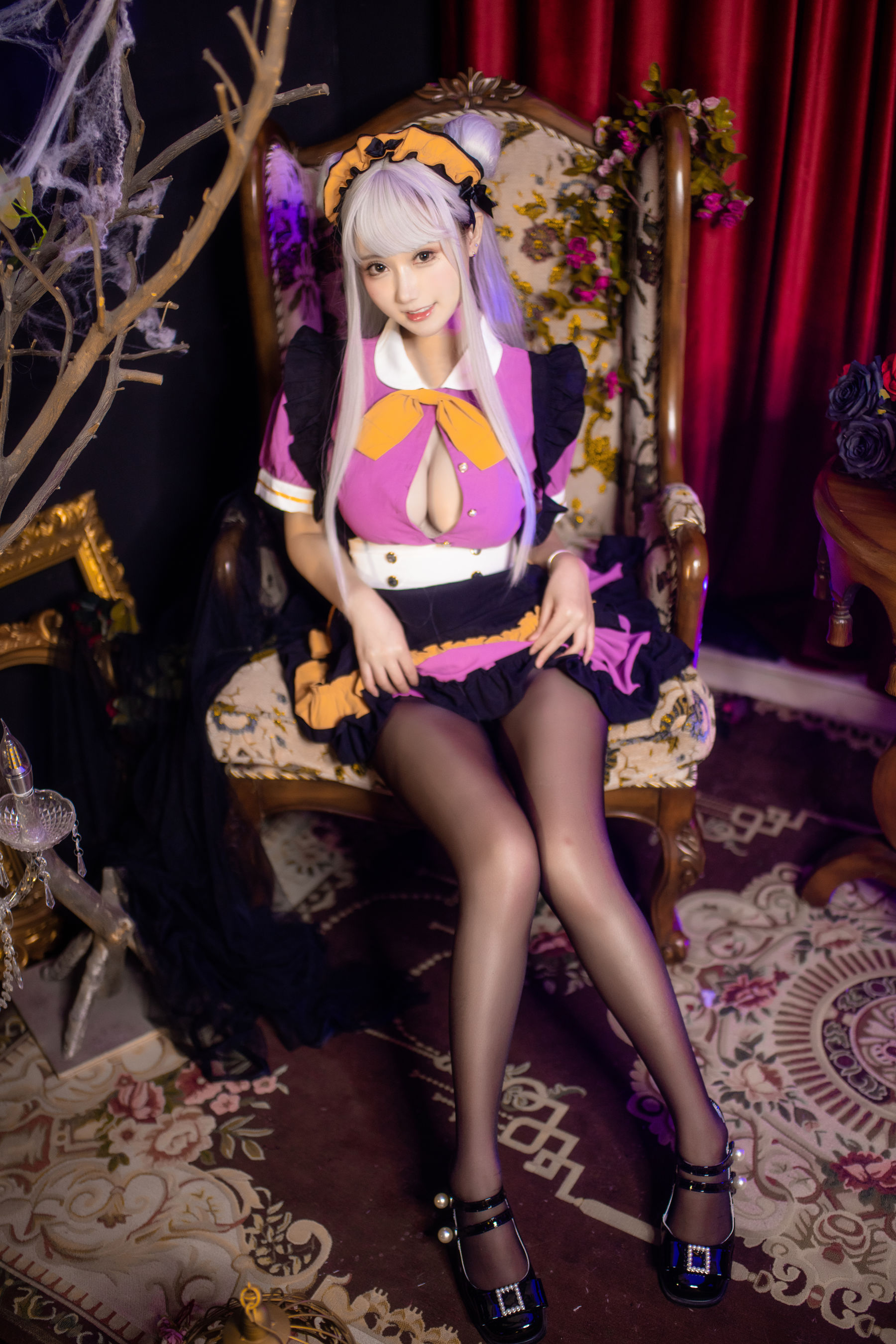 羽生三未 图集 - 万圣黑丝女仆/(37P)