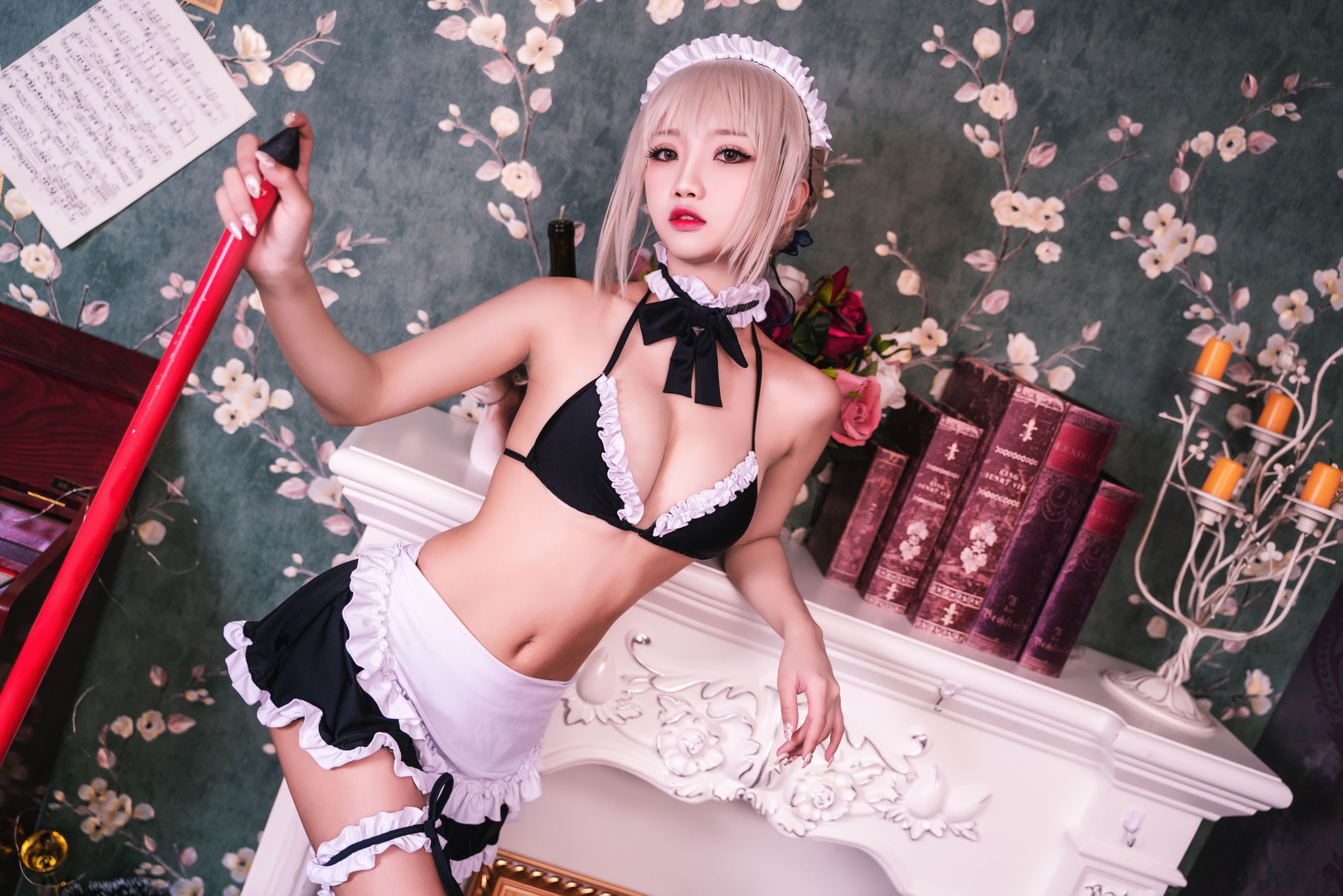 白嫩美少女 鬼畜瑶 - 黑呆女仆 (不知火舞)/(26P)