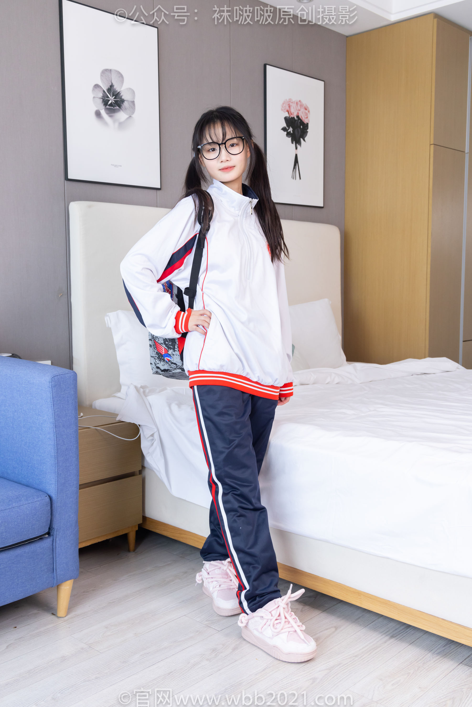 BoBoSocks袜啵啵 No.458 甜甜圈 -板鞋、白棉袜、肉丝、校服裤里丝/(150P)