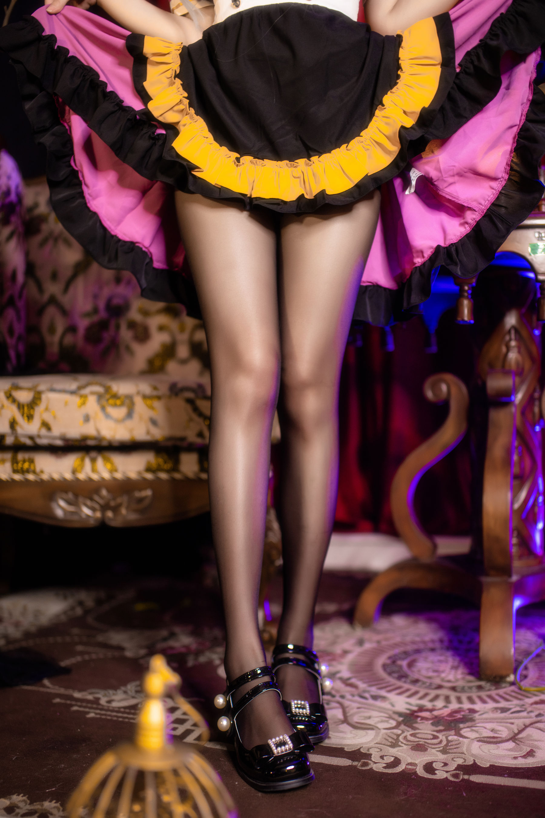 羽生三未 图集 - 万圣黑丝女仆/(37P)