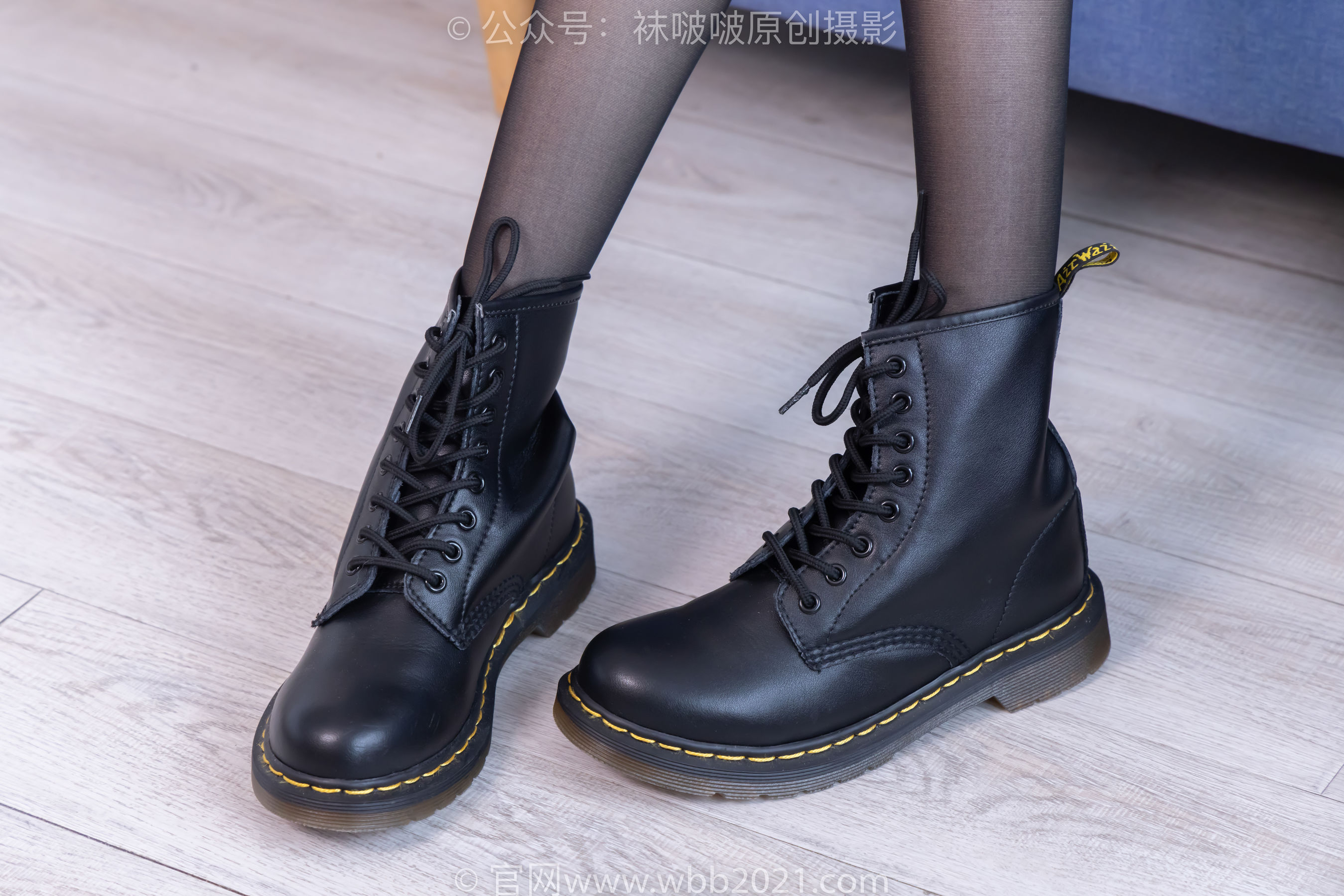 BoBoSocks袜啵啵 No.445 稚予 长靴、马丁短靴、黑丝、白棉袜/(145P)