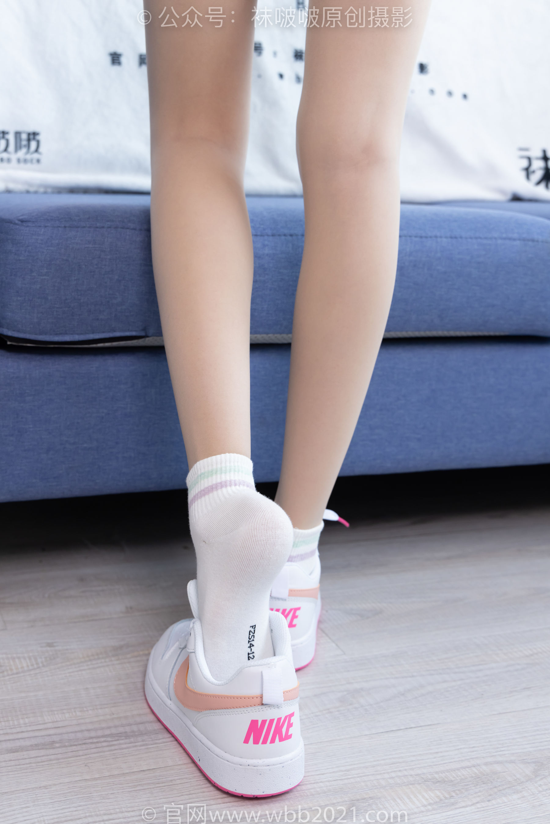 BoBoSocks袜啵啵 No.454 稚予 -白棉袜、肉丝、板鞋/(150P)