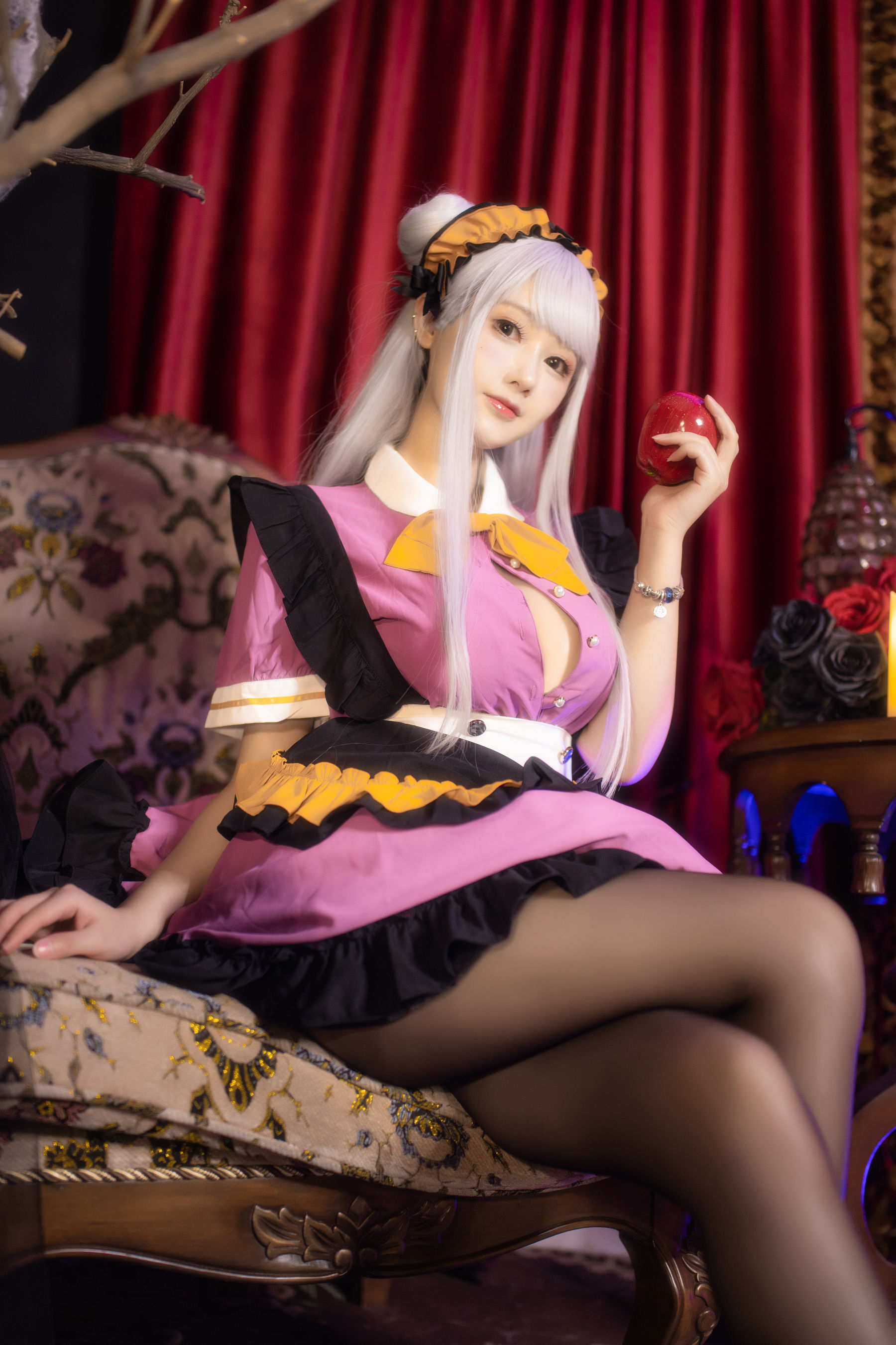 羽生三未 图集 - 万圣黑丝女仆/(37P)