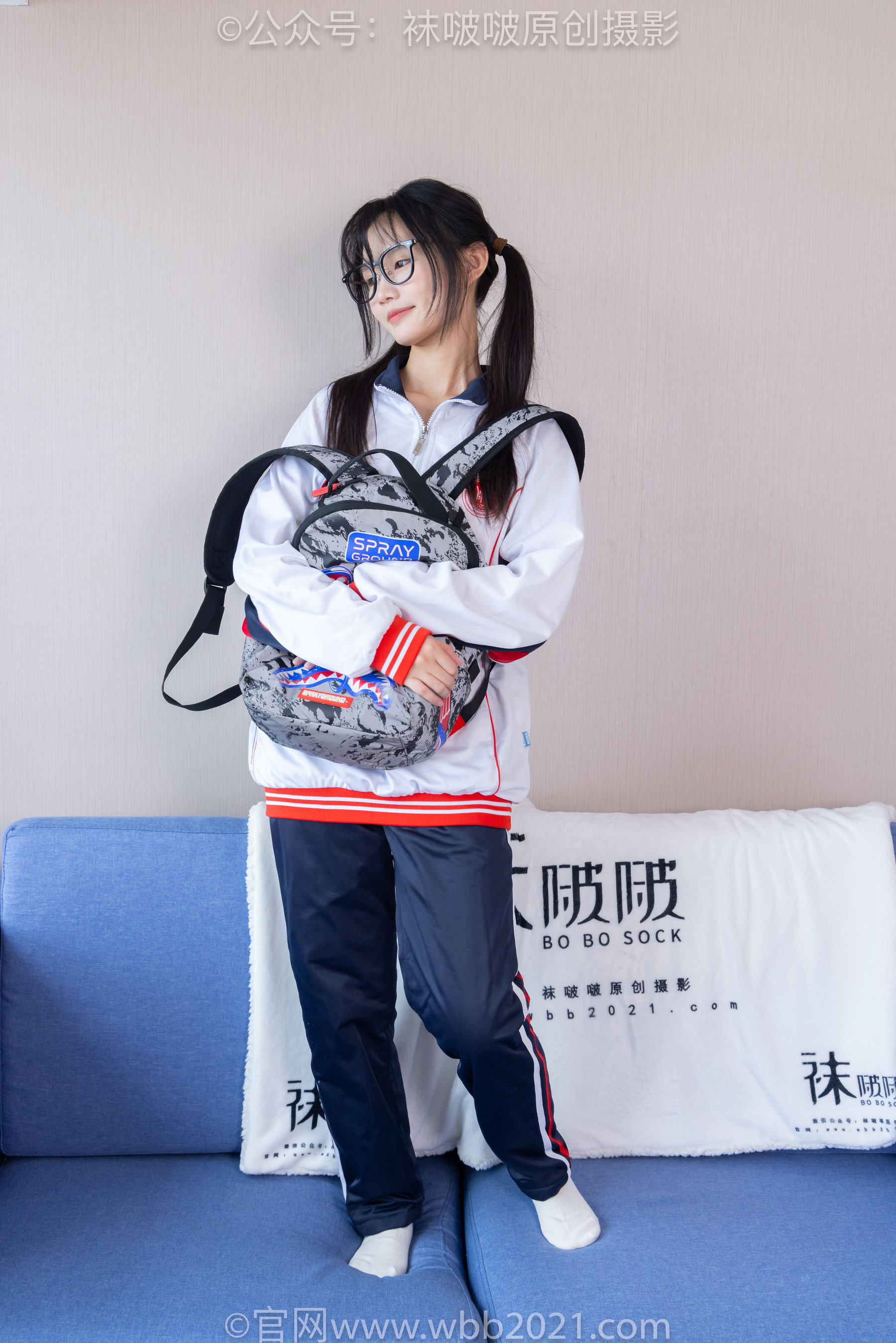 BoBoSocks袜啵啵 No.458 甜甜圈 -板鞋、白棉袜、肉丝、校服裤里丝/(150P)