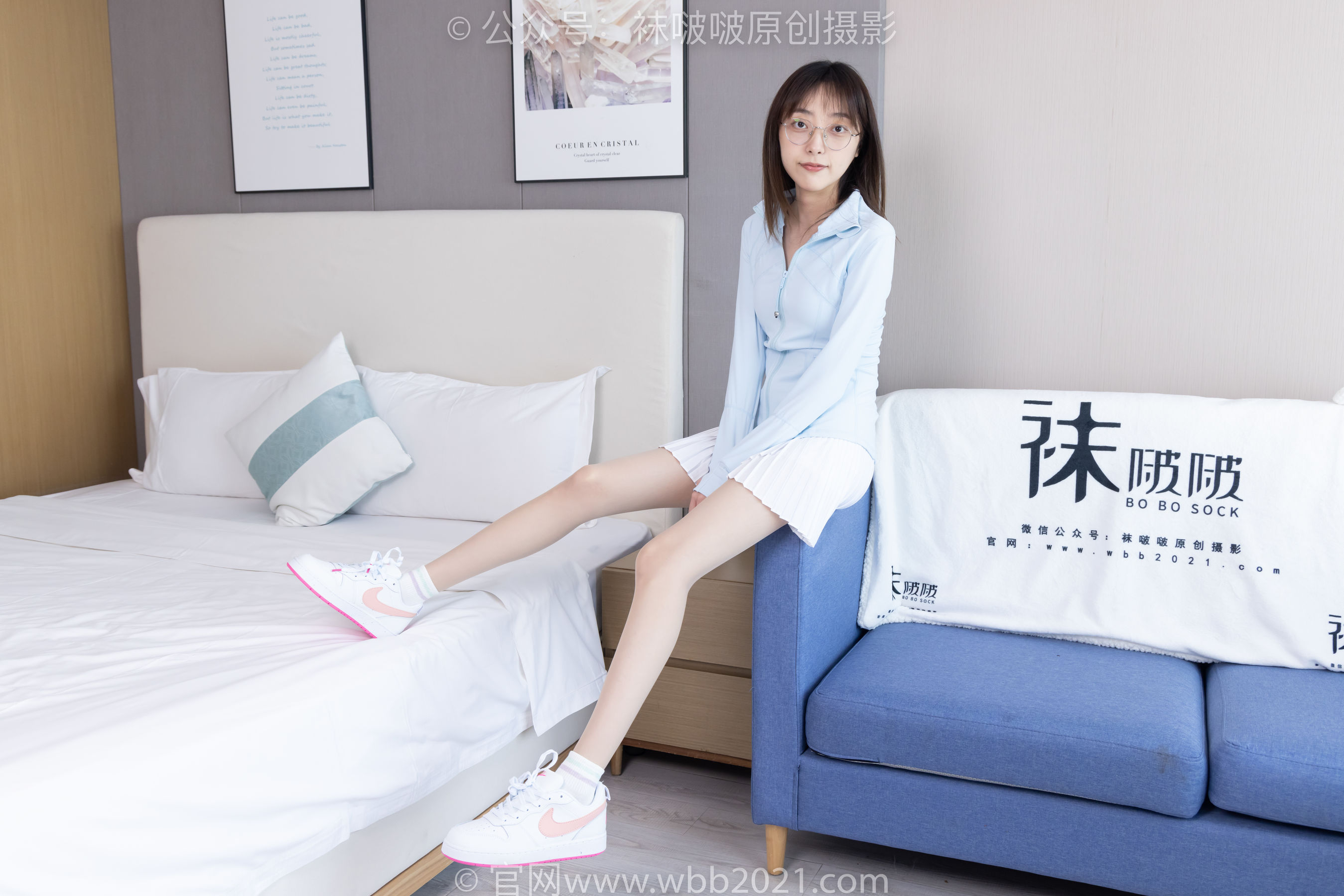 BoBoSocks袜啵啵 No.454 稚予 -白棉袜、肉丝、板鞋/(150P)