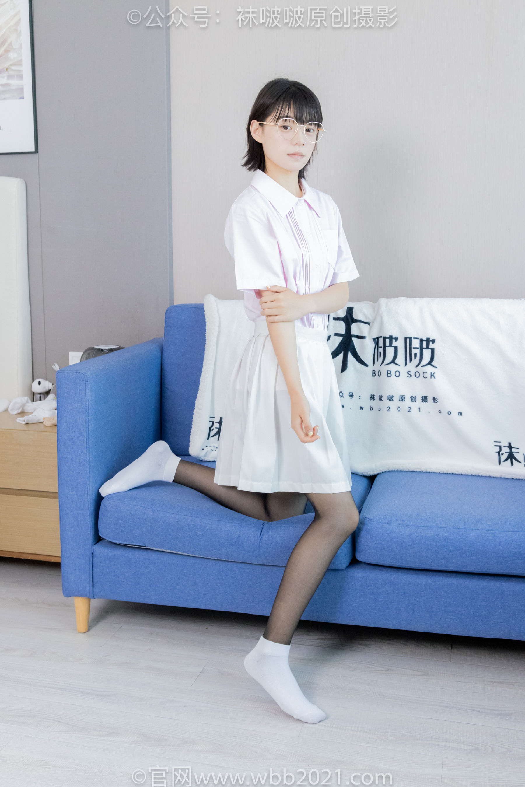 BoBoSocks袜啵啵 No.449 糯米 运动鞋、白棉袜、黑丝/(148P)