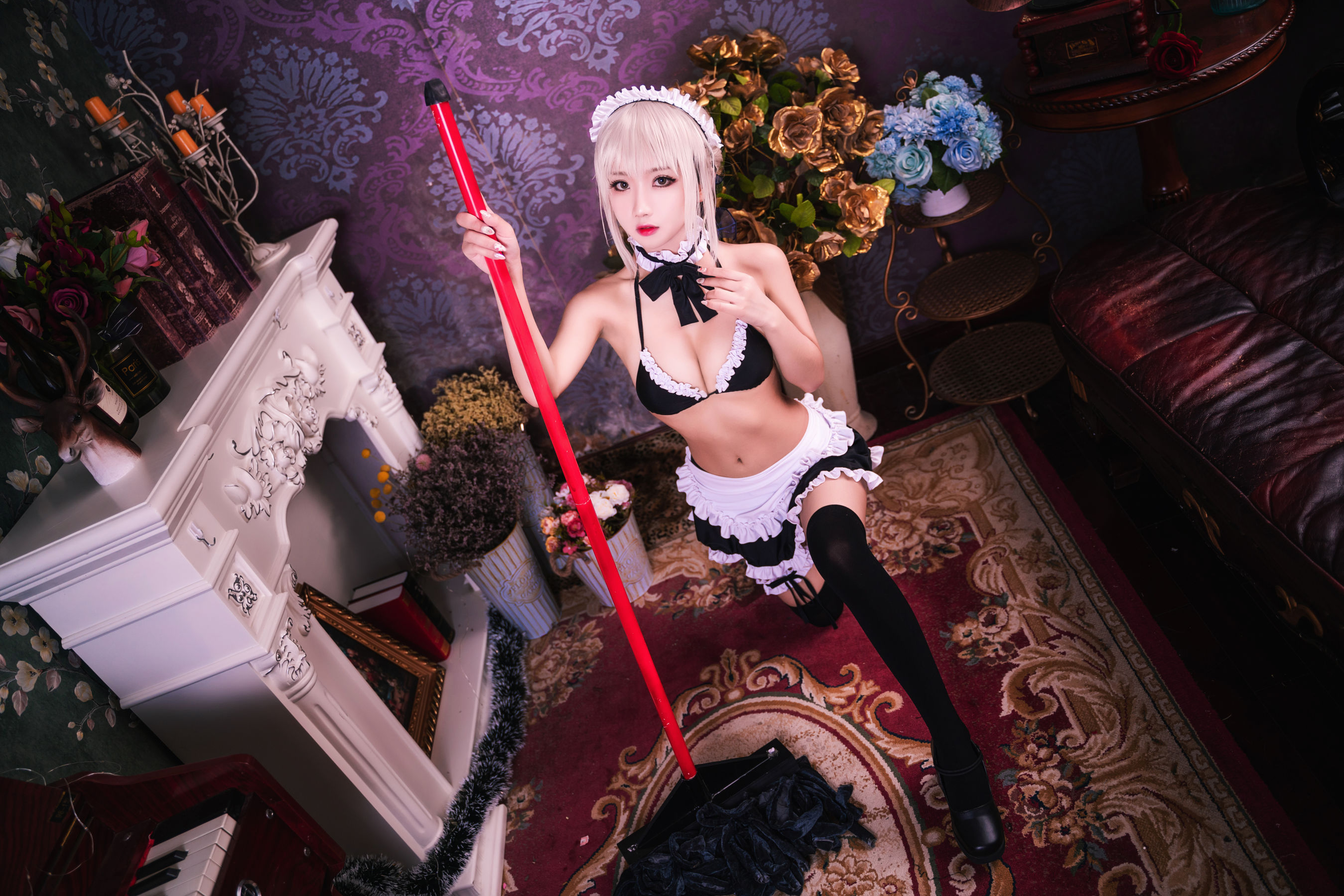 白嫩美少女 鬼畜瑶 - 黑呆女仆 (不知火舞)/(26P)