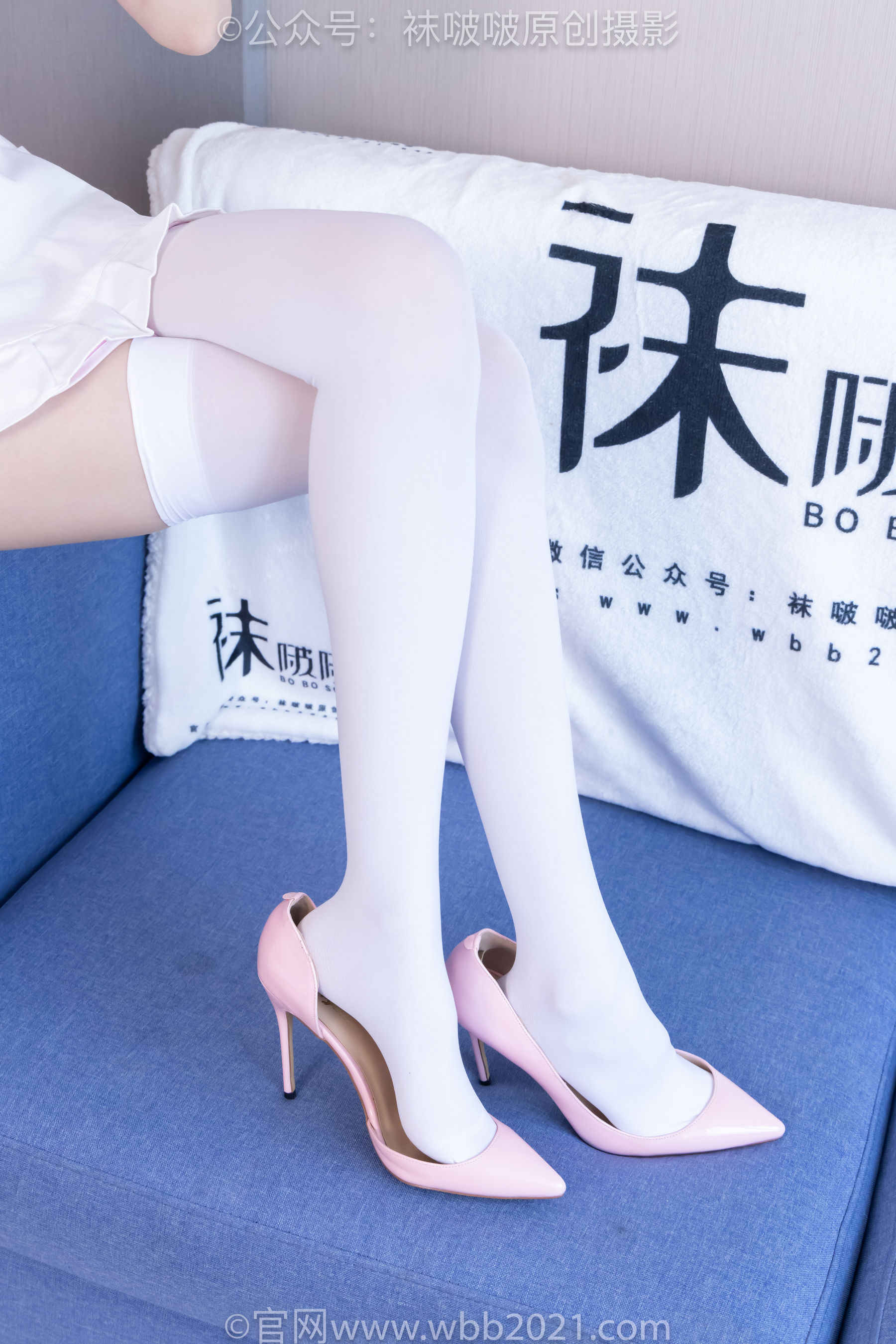 BoBoSocks袜啵啵 No.451 稚予 -旗袍、高跟鞋、白色过膝厚白丝/(145P)