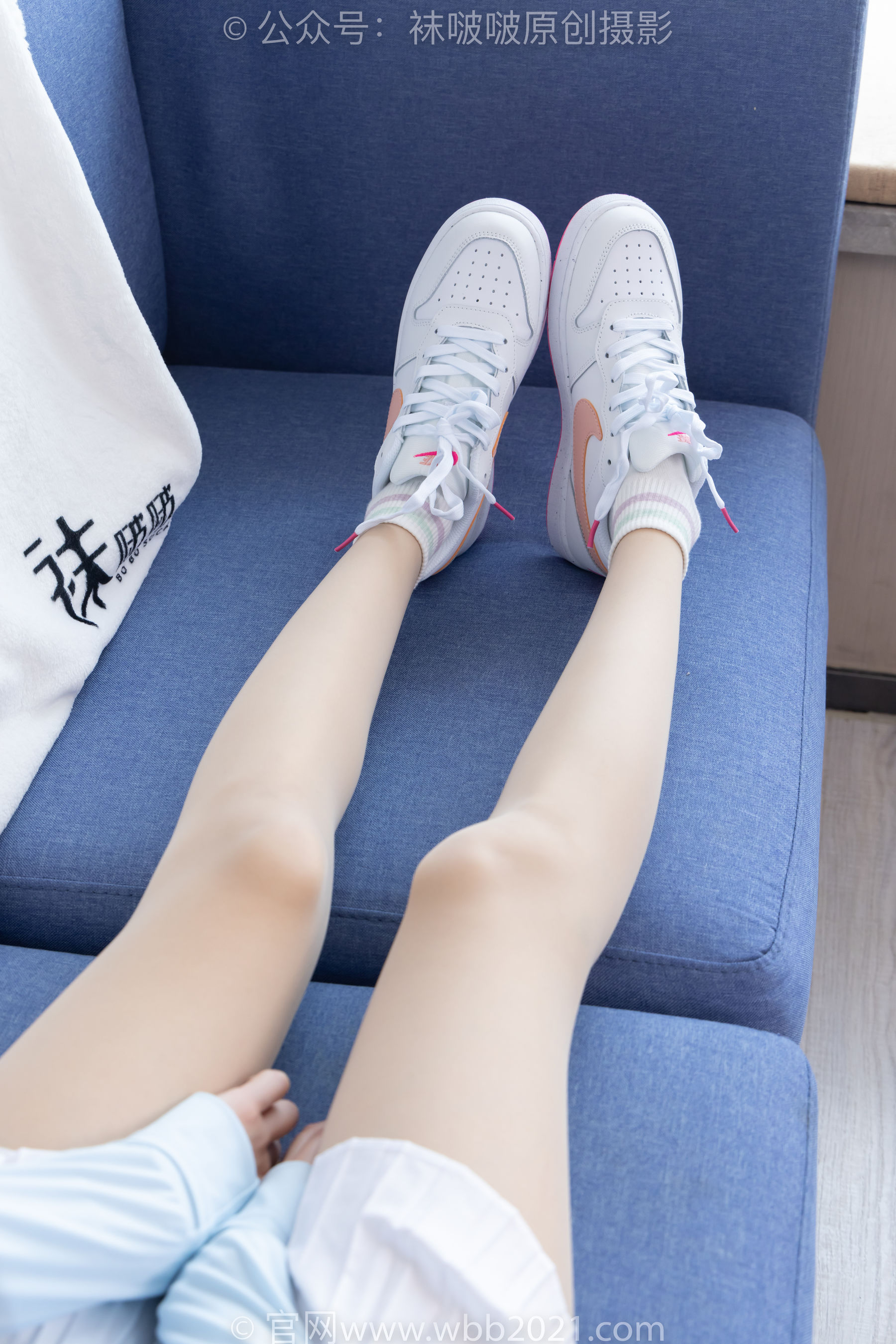 BoBoSocks袜啵啵 No.454 稚予 -白棉袜、肉丝、板鞋/(150P)