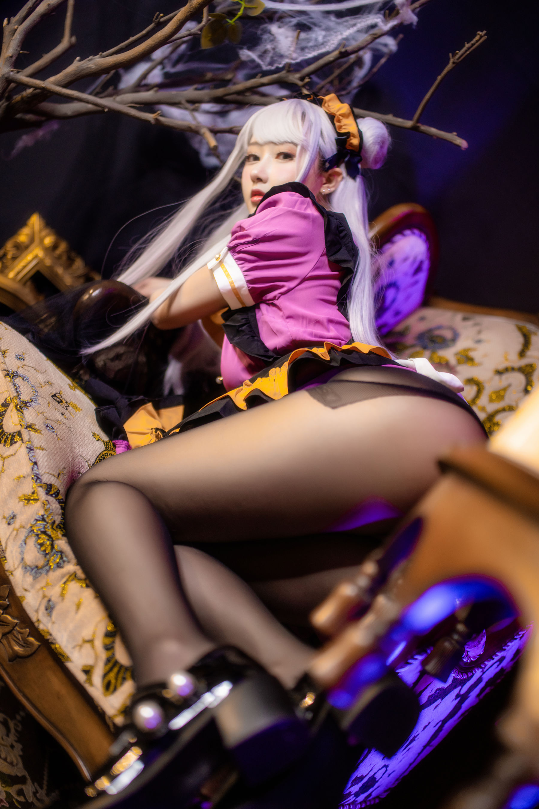 羽生三未 图集 - 万圣黑丝女仆/(37P)