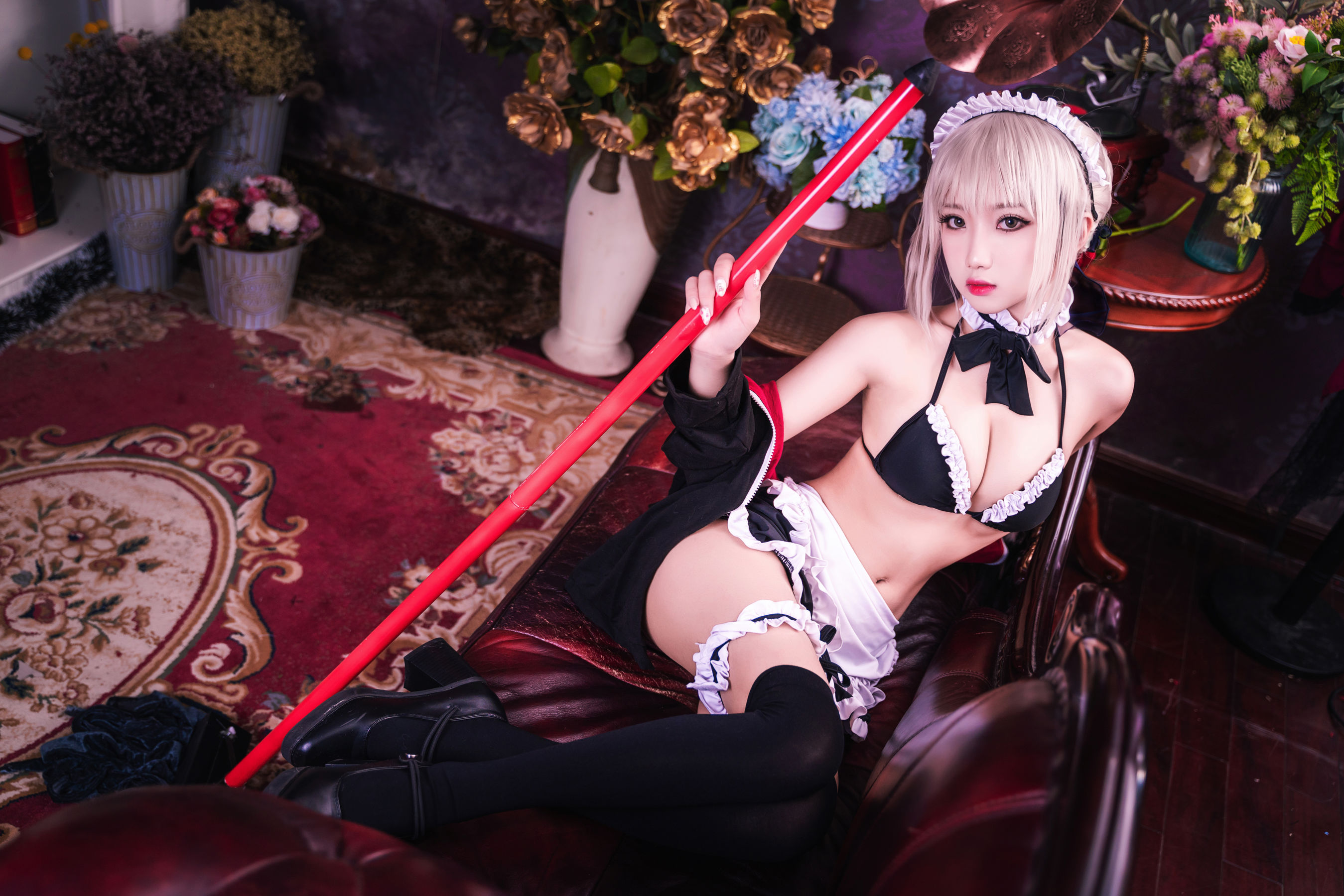 白嫩美少女 鬼畜瑶 - 黑呆女仆 (不知火舞)/(26P)