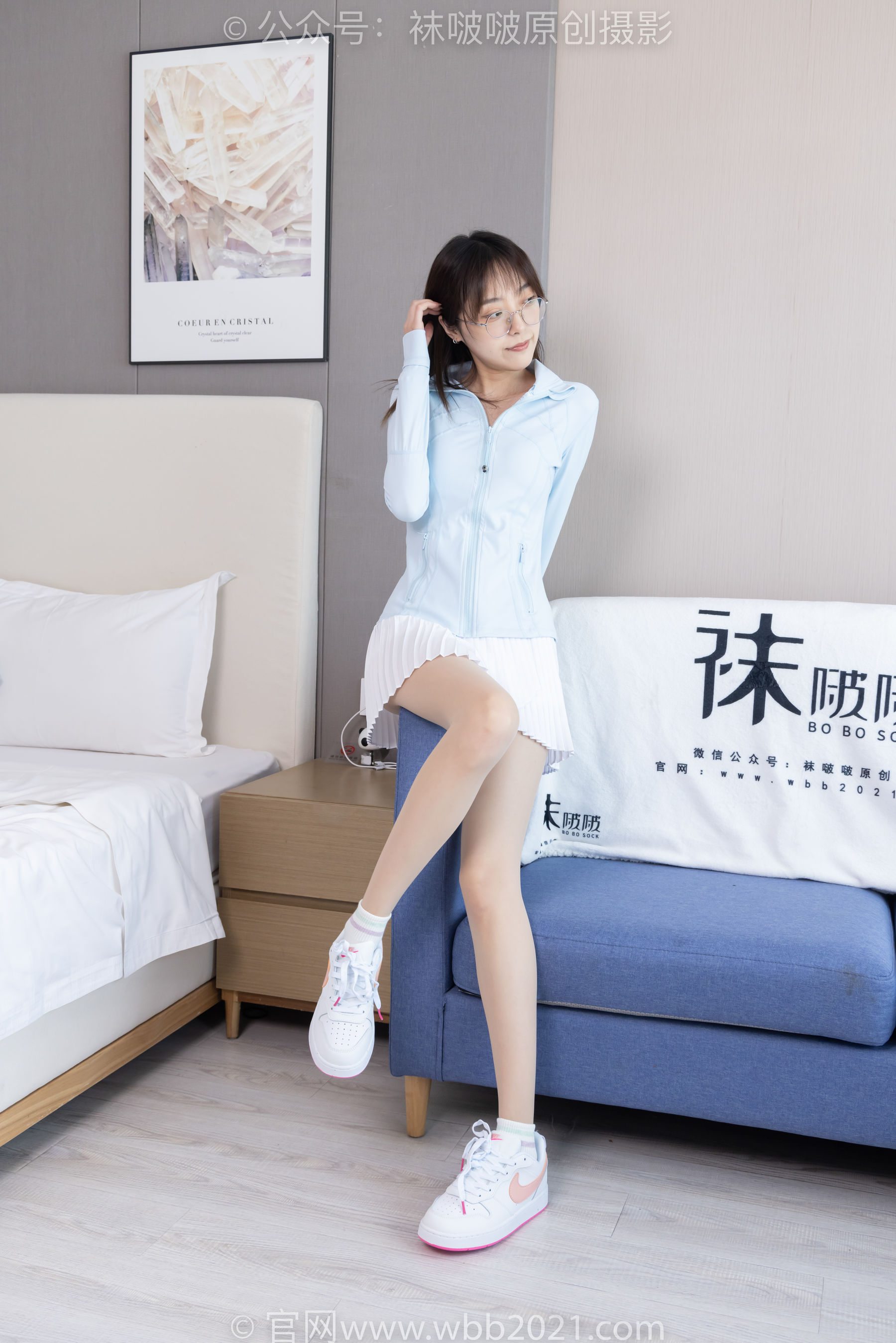 BoBoSocks袜啵啵 No.454 稚予 -白棉袜、肉丝、板鞋/(150P)