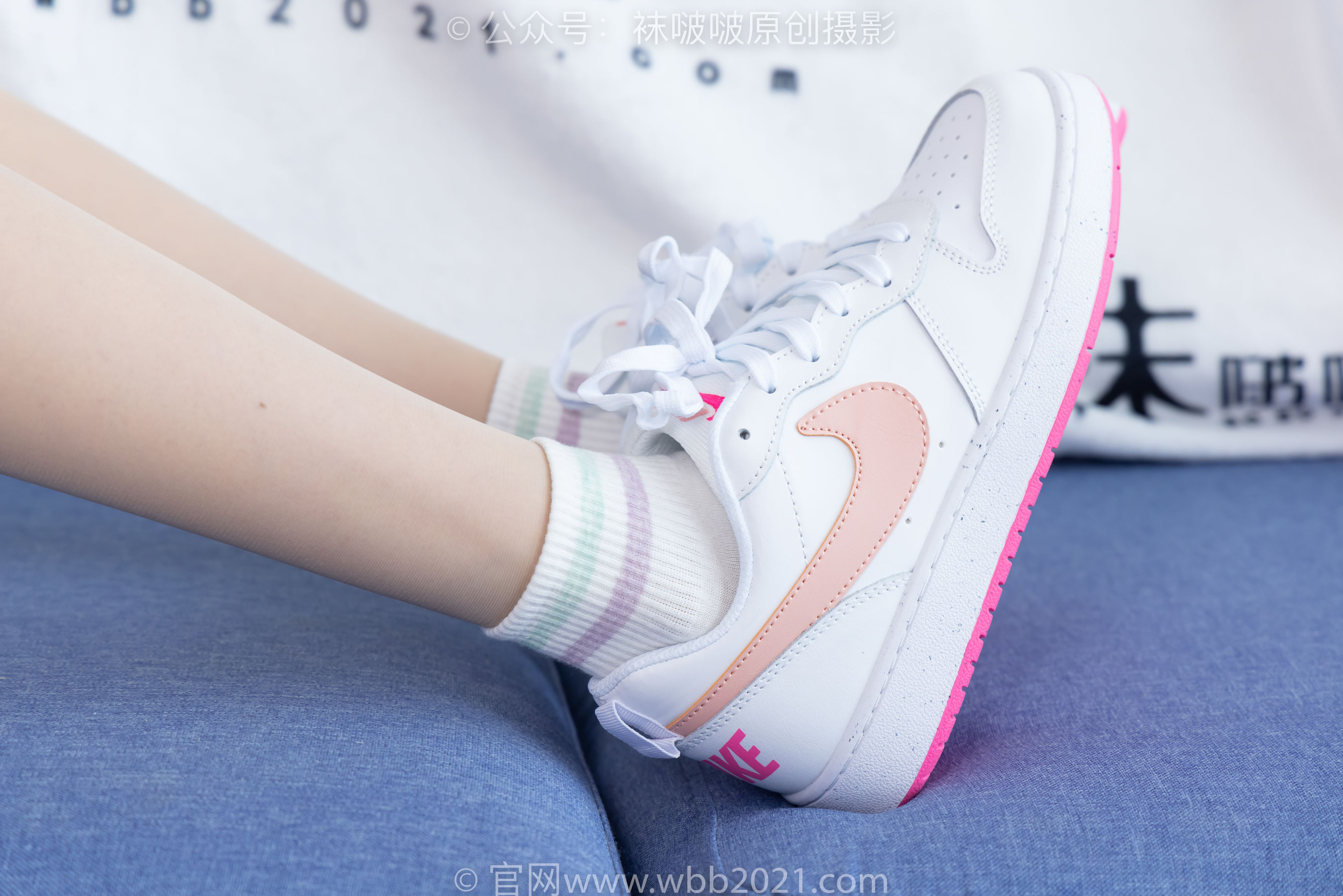 BoBoSocks袜啵啵 No.454 稚予 -白棉袜、肉丝、板鞋/(150P)