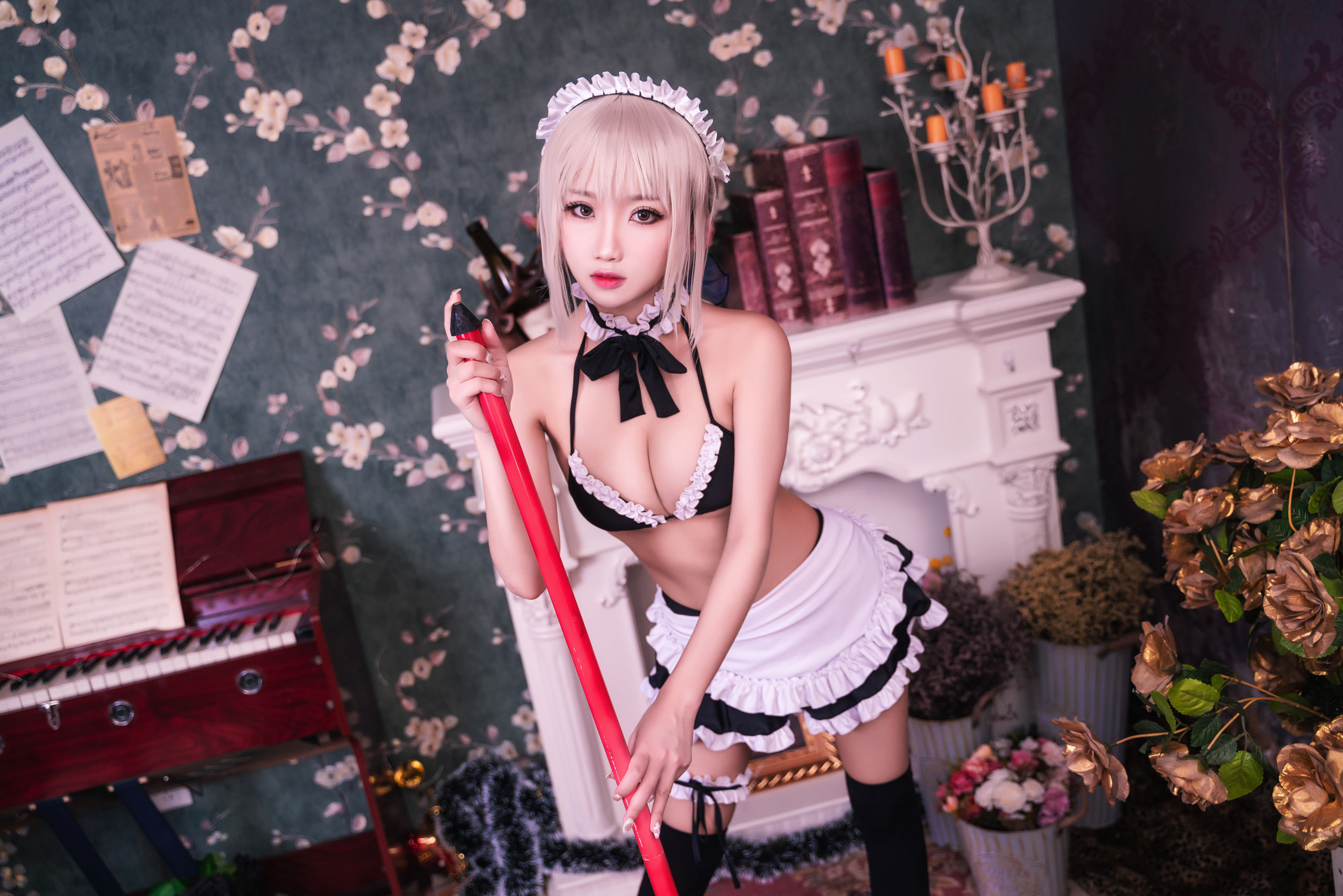 白嫩美少女 鬼畜瑶 - 黑呆女仆 (不知火舞)/(26P)