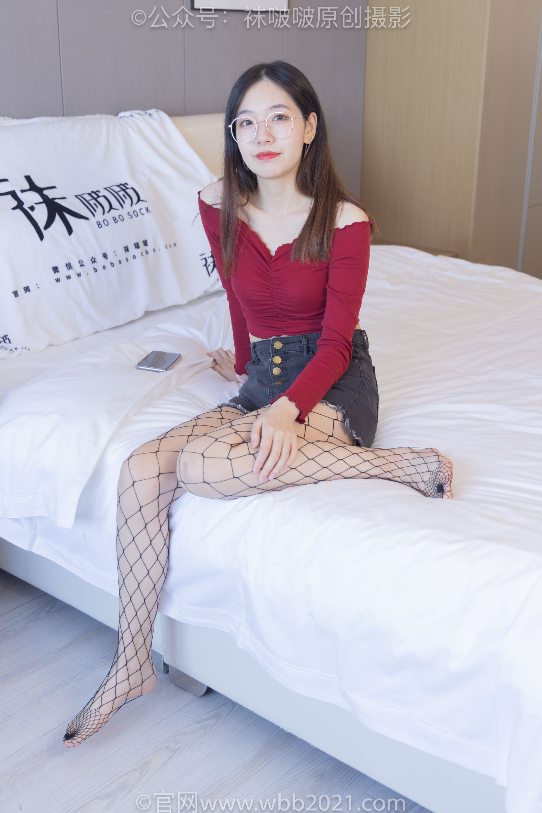 BoBoSocks袜啵啵 No.453 小甜豆 -帆布鞋、黑色渔网袜/(141P)