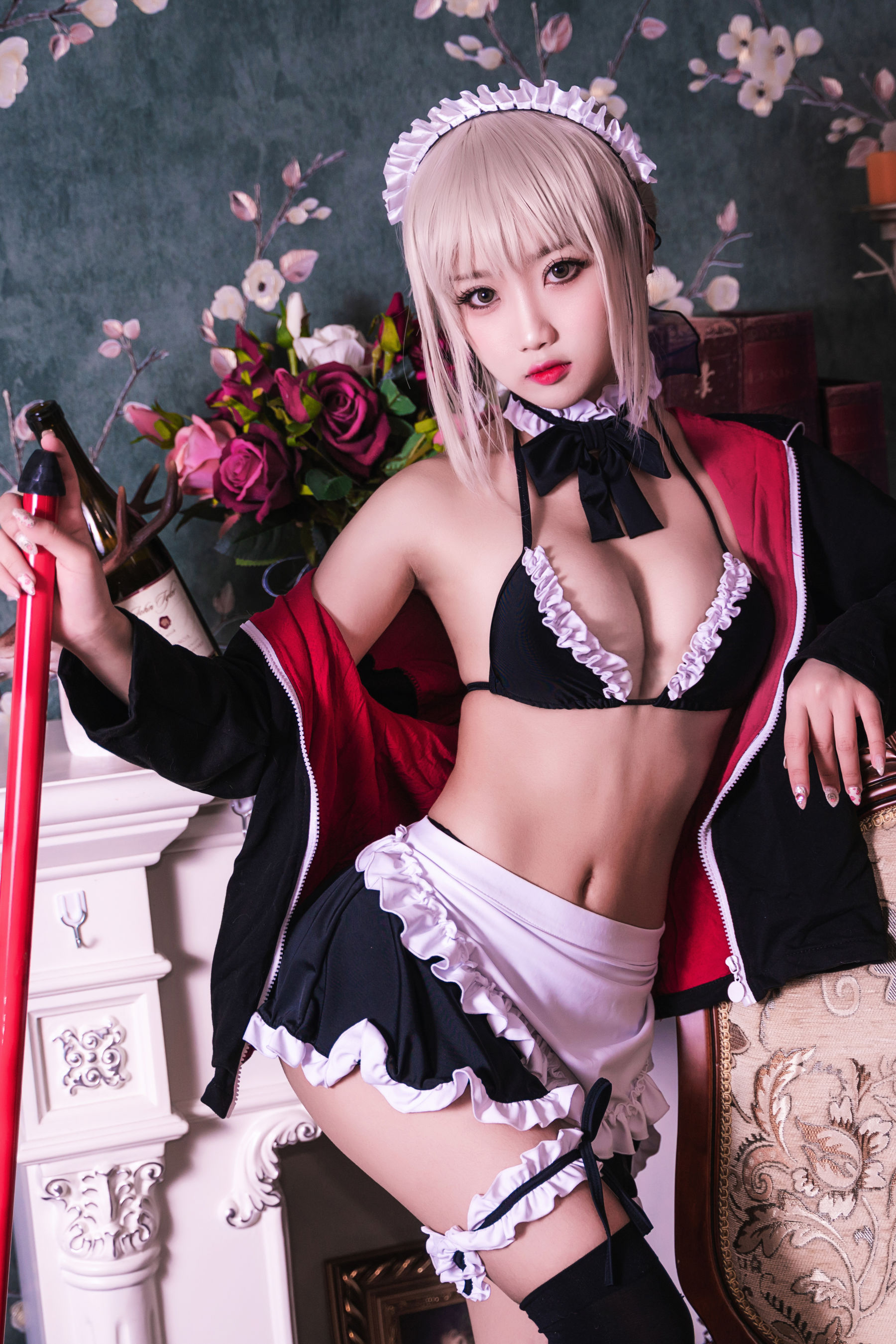 白嫩美少女 鬼畜瑶 - 黑呆女仆 (不知火舞)/(26P)