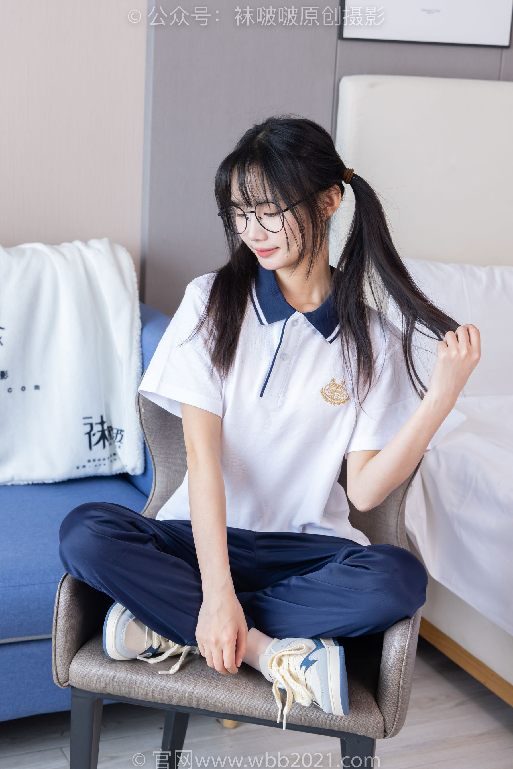 BoBoSocks袜啵啵 No.446 甜甜圈 板鞋、白棉袜、白丝、校服裤里丝/(150P)
