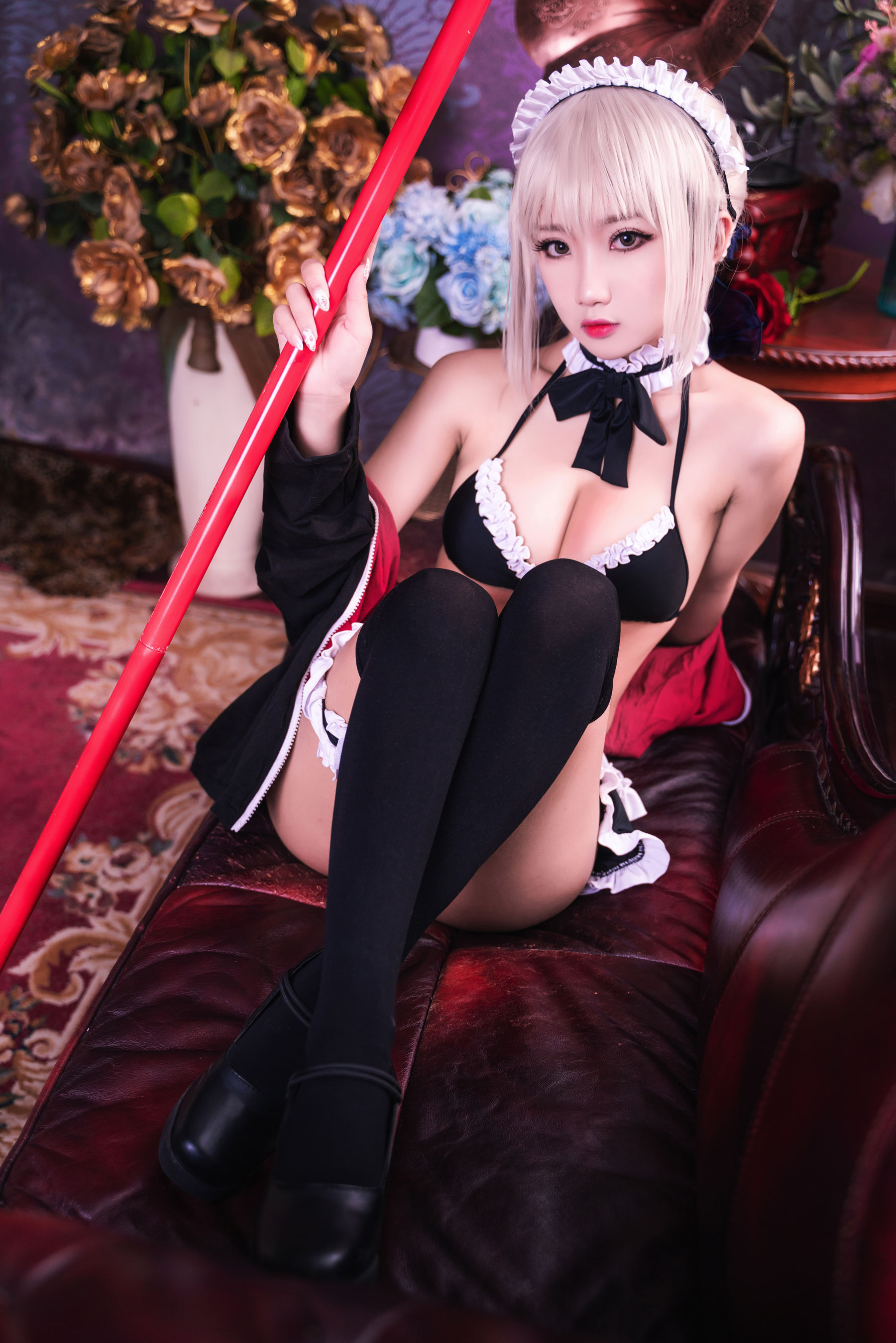 白嫩美少女 鬼畜瑶 - 黑呆女仆 (不知火舞)/(26P)
