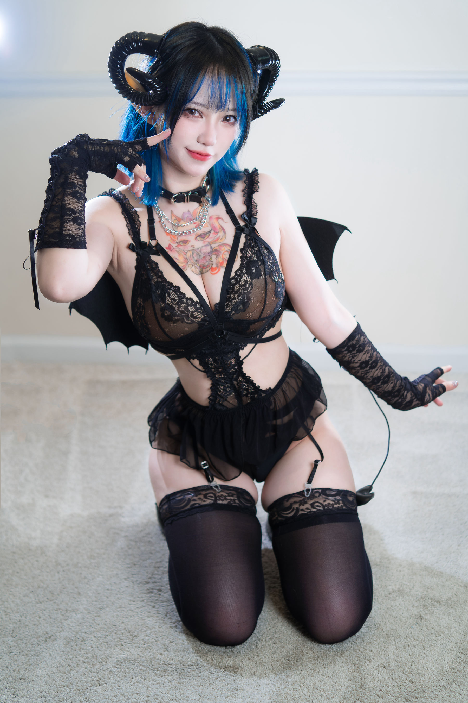 狐洛洛子 - 深蓝魅魔/(39P)