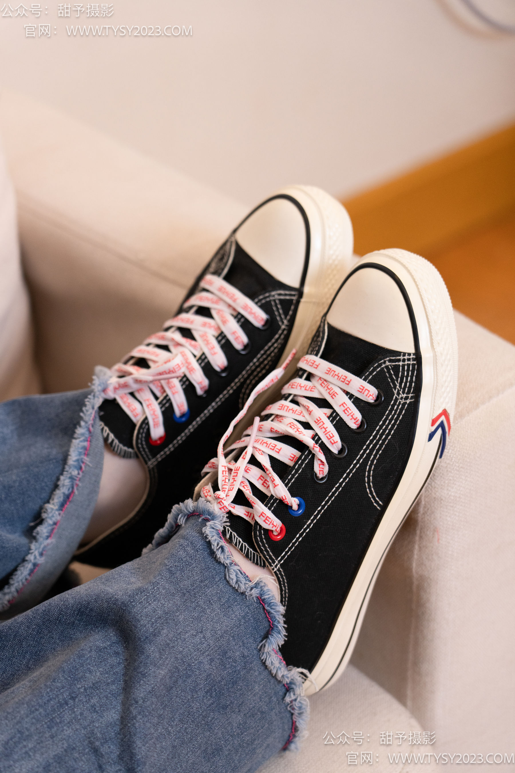 甜予摄影 No.093 齐齐 -帆布鞋、白丝（脚尖加固款、裤里丝）/(123P)