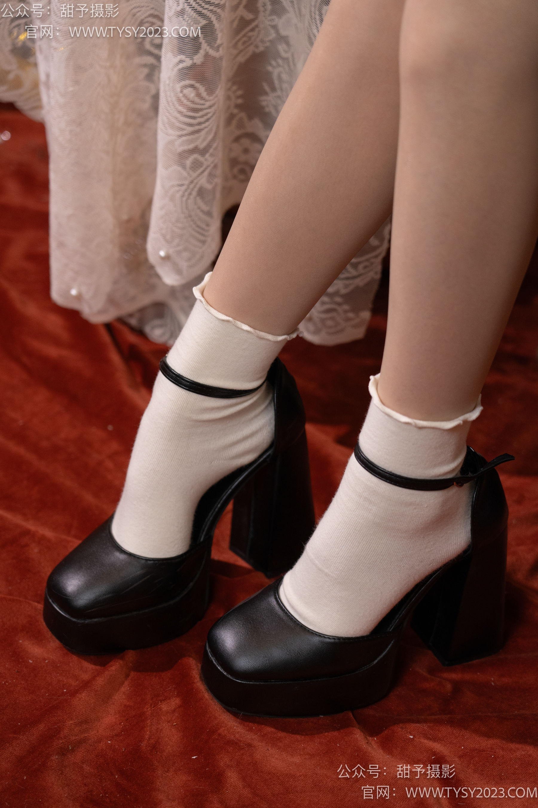 甜予摄影 No.095 璇璇 -旗袍、皮鞋、米白色棉袜、肉丝/(132P)