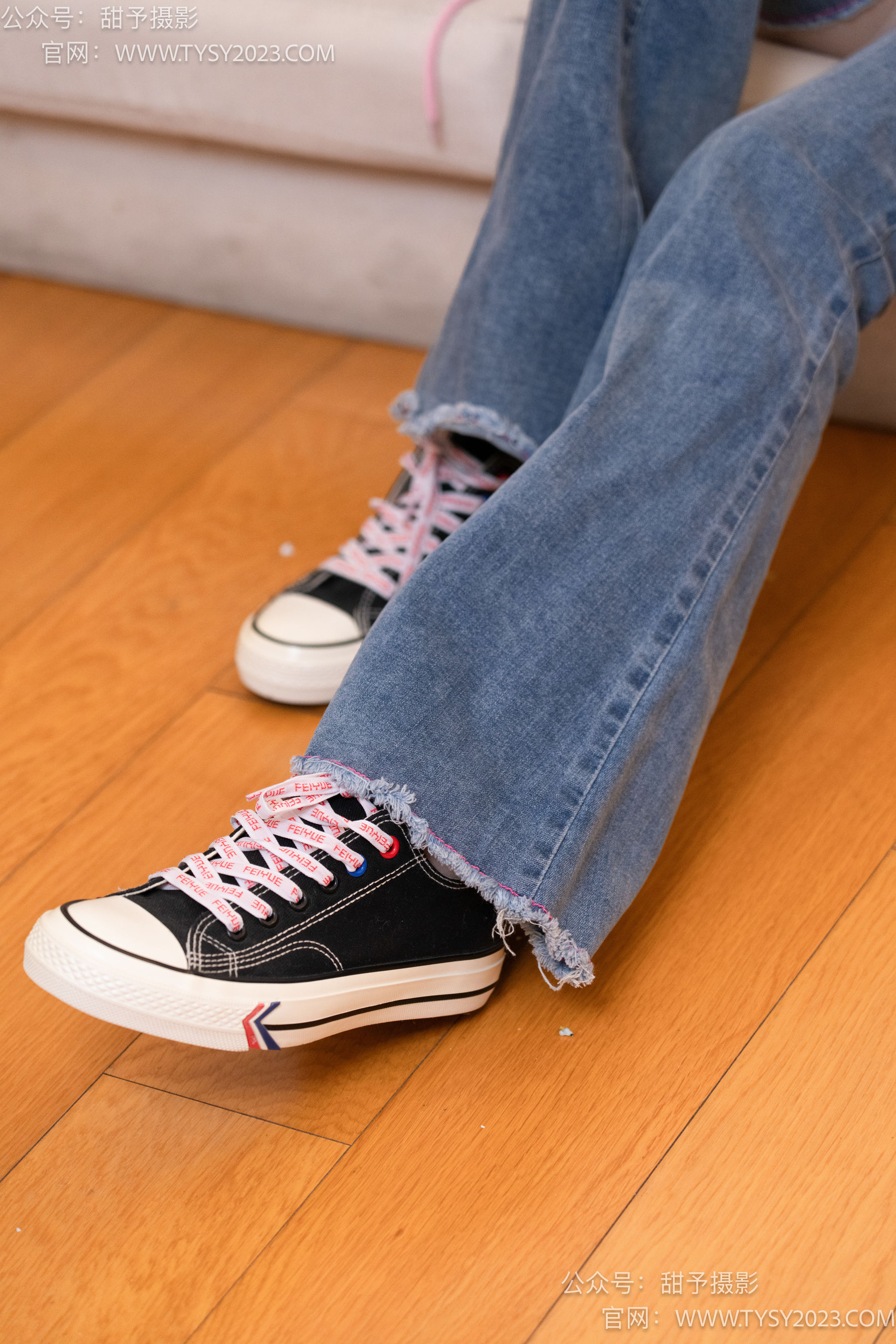 甜予摄影 No.093 齐齐 -帆布鞋、白丝（脚尖加固款、裤里丝）/(123P)