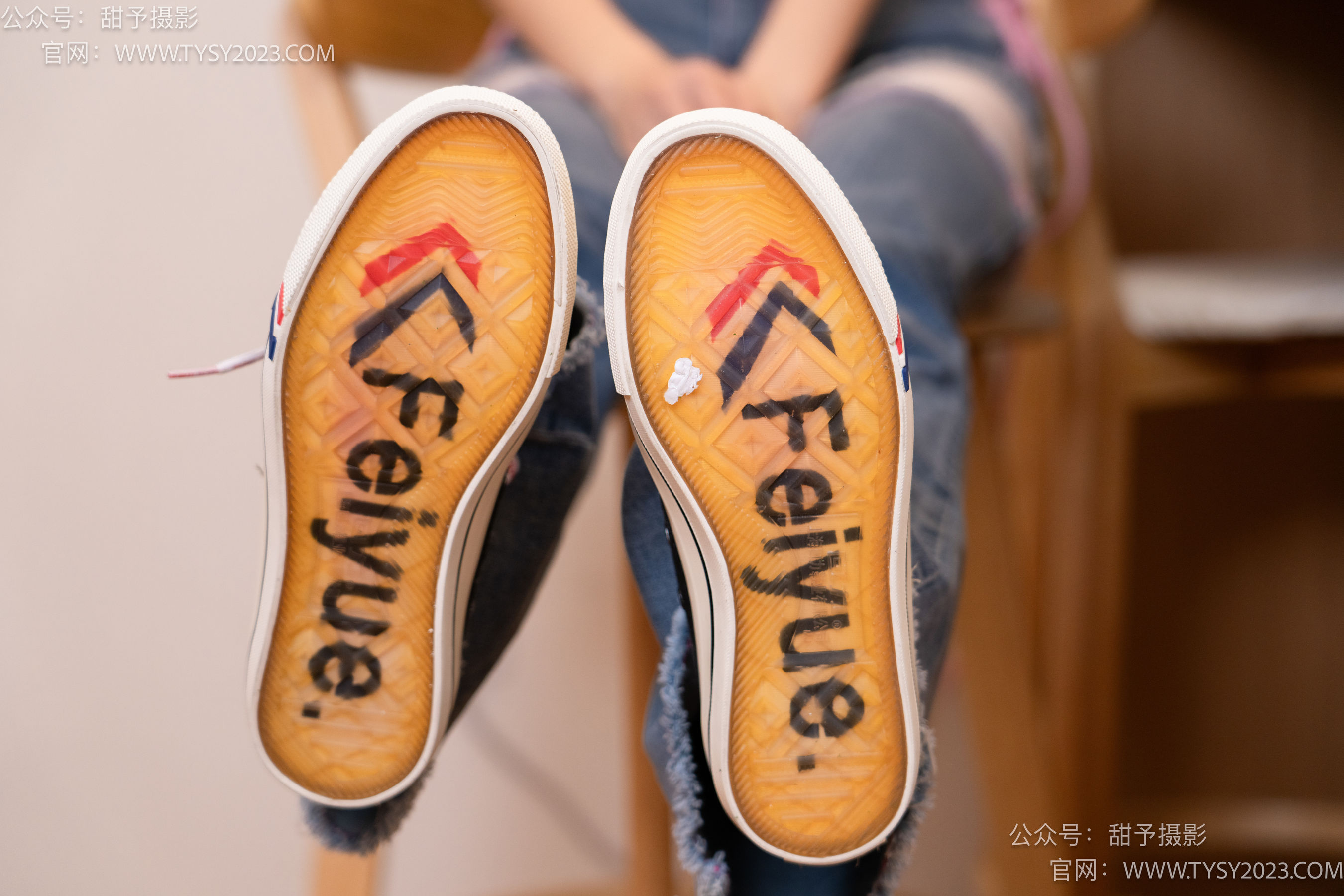 甜予摄影 No.093 齐齐 -帆布鞋、白丝（脚尖加固款、裤里丝）/(123P)