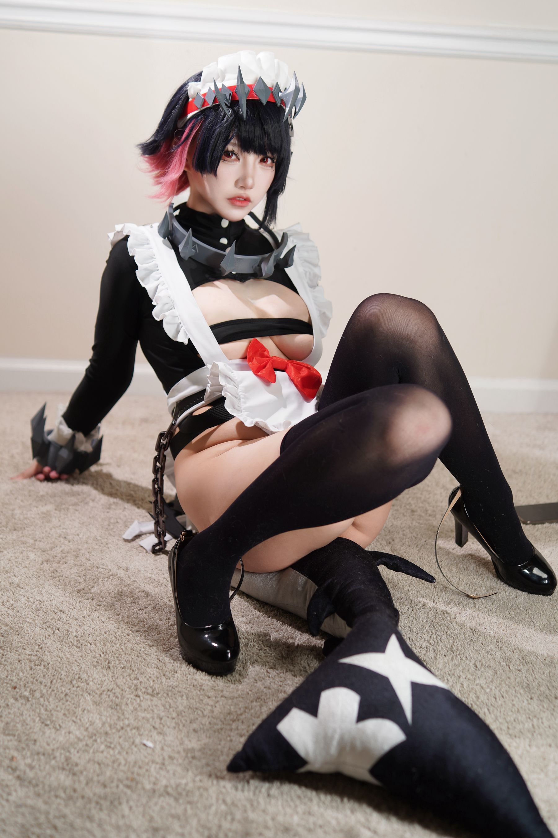 狐洛洛子 - 鲨鱼妹 女仆/(40P)