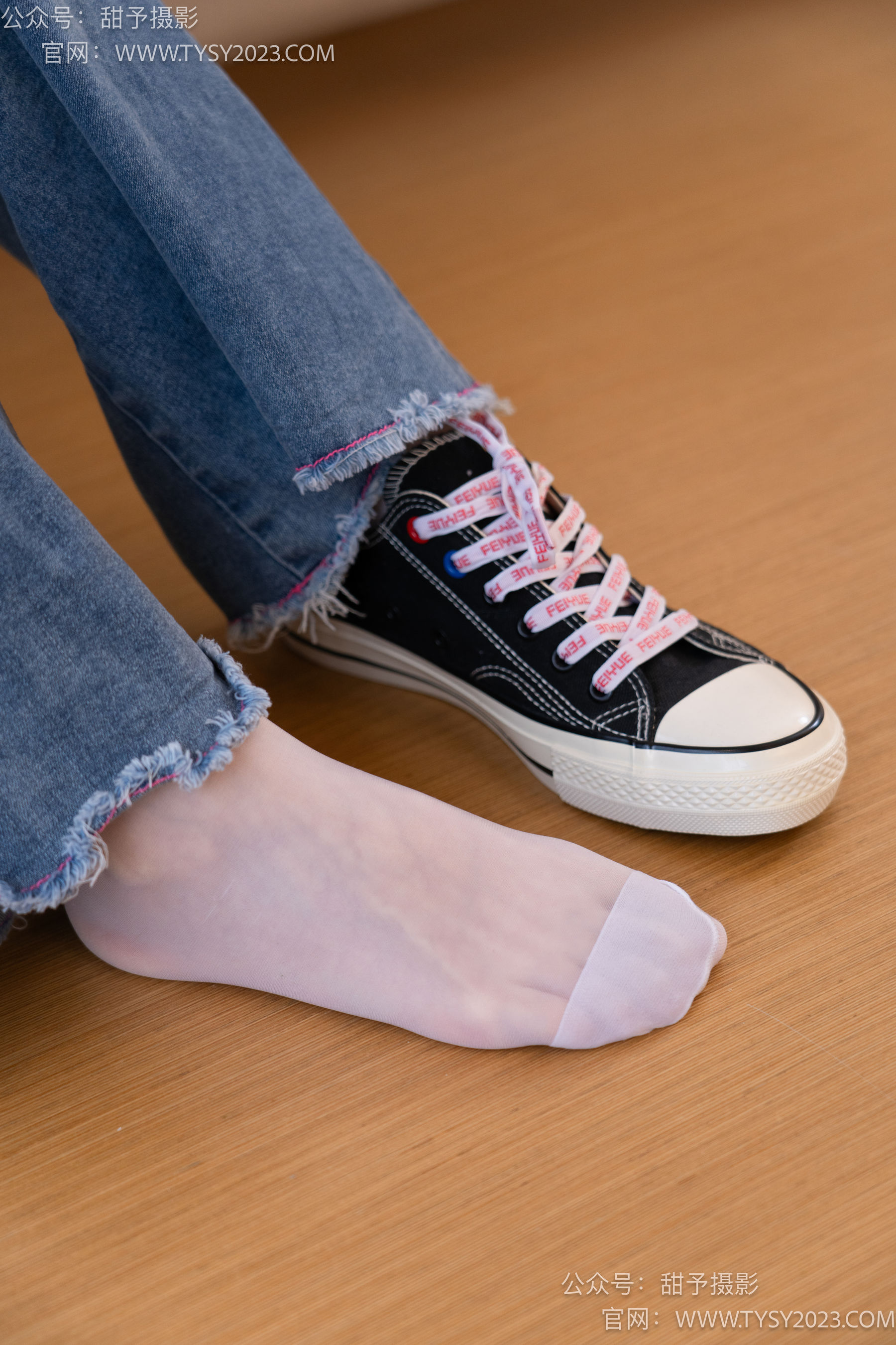 甜予摄影 No.093 齐齐 -帆布鞋、白丝（脚尖加固款、裤里丝）/(123P)