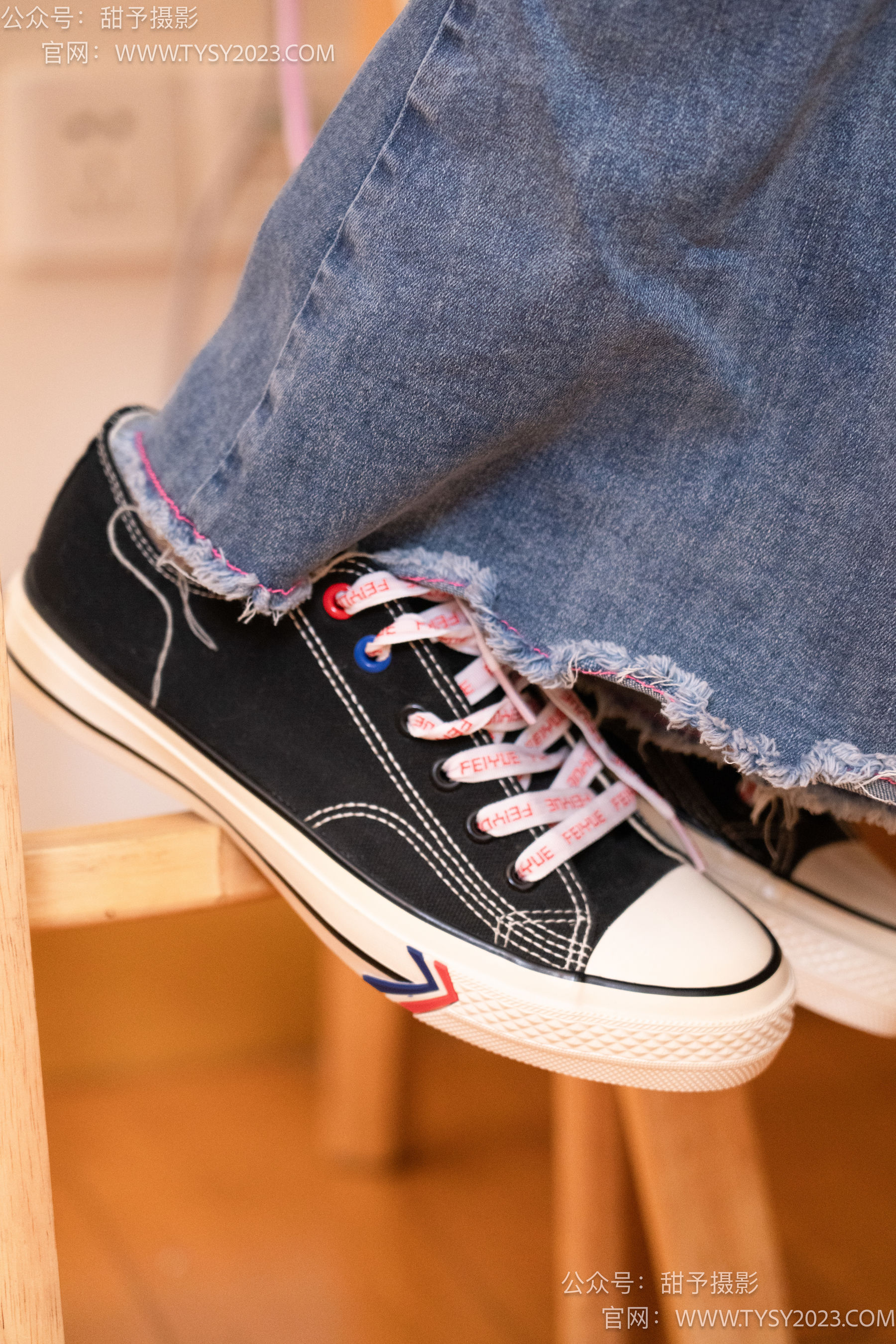 甜予摄影 No.093 齐齐 -帆布鞋、白丝（脚尖加固款、裤里丝）/(123P)