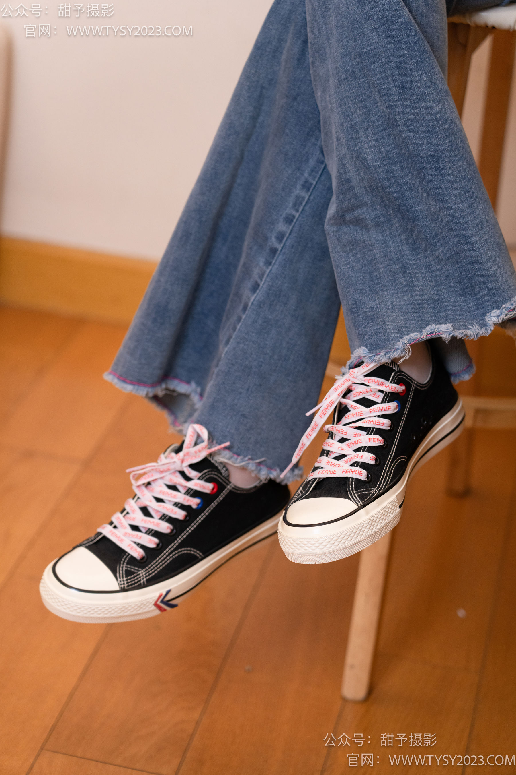 甜予摄影 No.093 齐齐 -帆布鞋、白丝（脚尖加固款、裤里丝）/(123P)