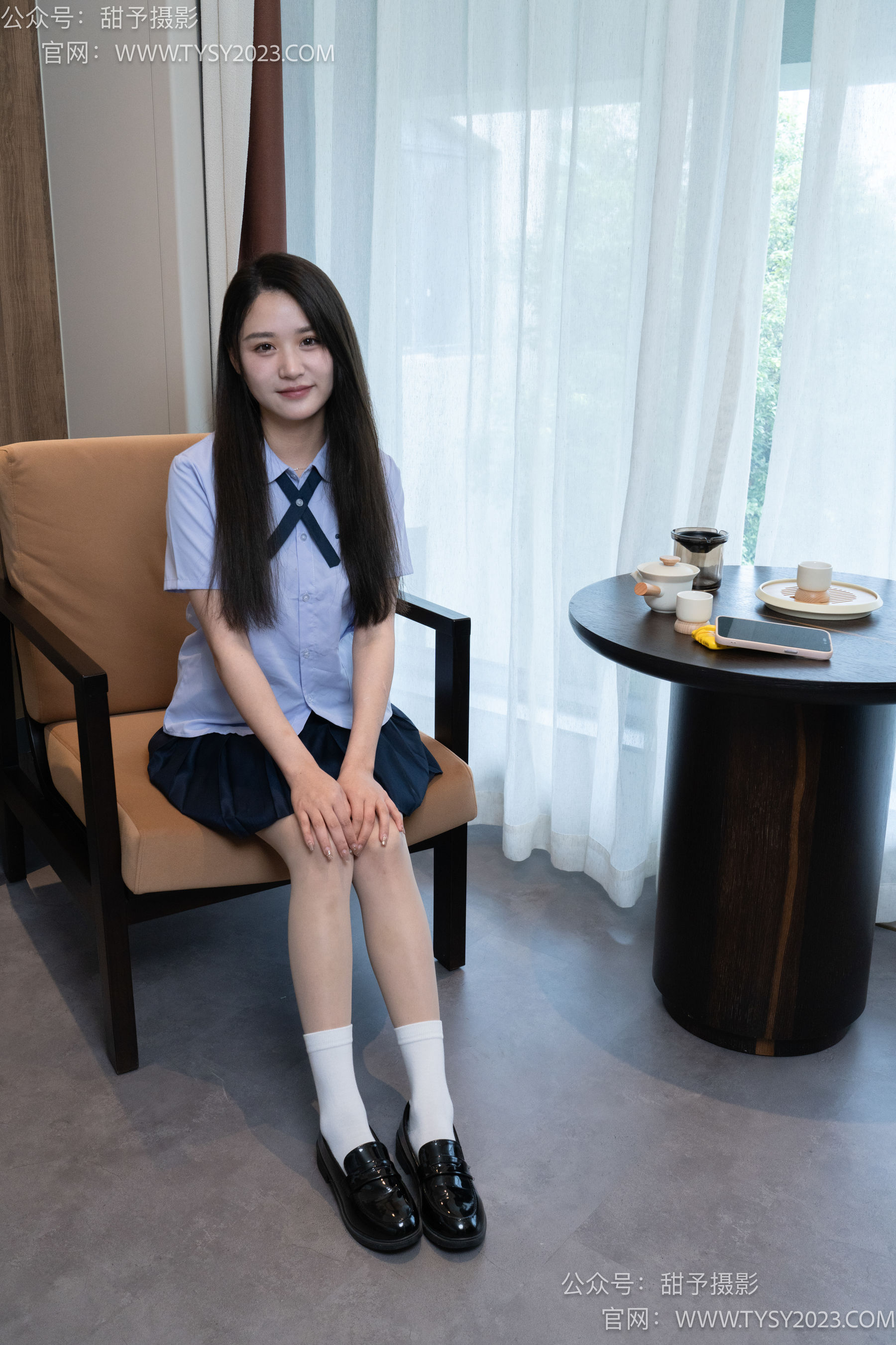 甜予摄影 No.081 澜澜 -皮鞋、两双白棉袜、肉丝（脚尖加固款）/(140P)