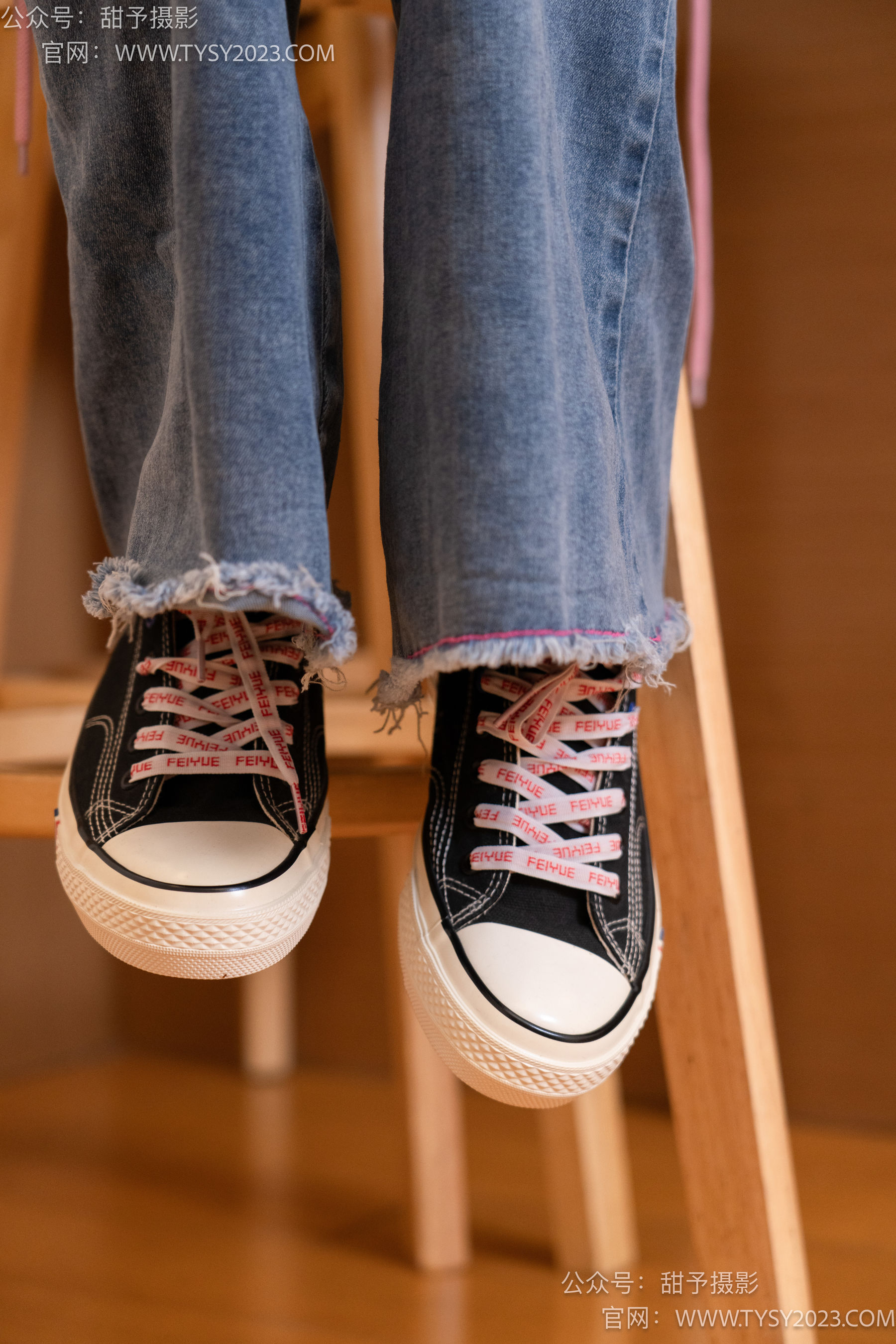 甜予摄影 No.093 齐齐 -帆布鞋、白丝（脚尖加固款、裤里丝）/(123P)
