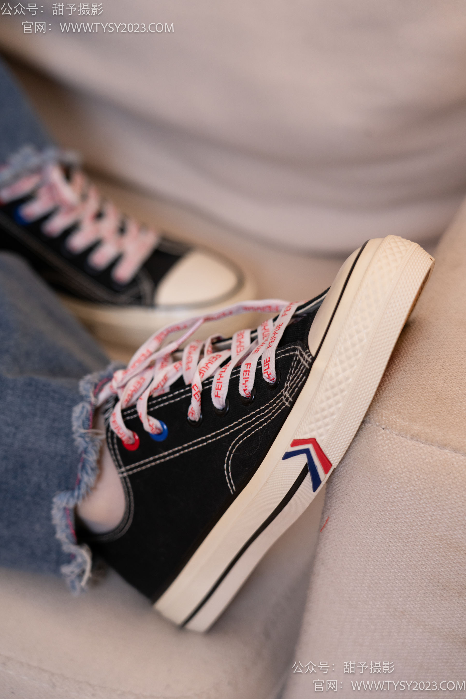 甜予摄影 No.093 齐齐 -帆布鞋、白丝（脚尖加固款、裤里丝）/(123P)
