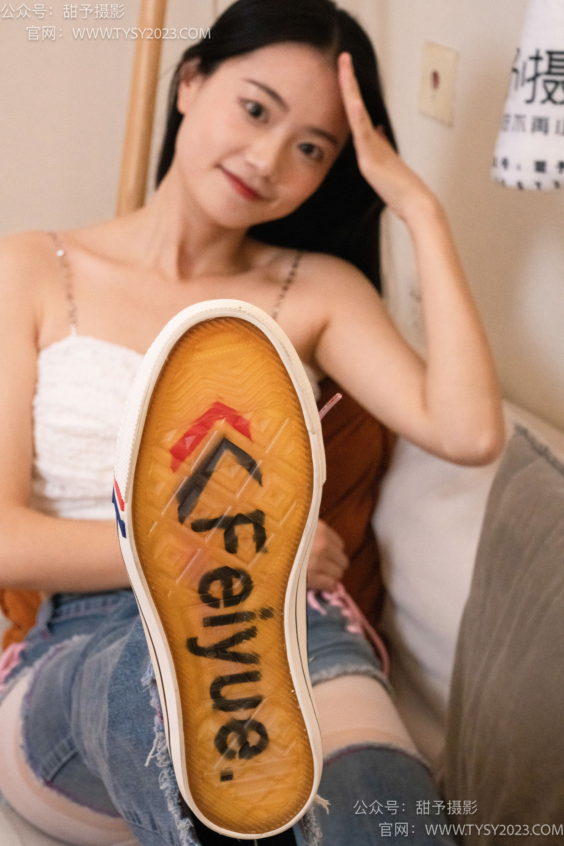 甜予摄影 No.093 齐齐 -帆布鞋、白丝（脚尖加固款、裤里丝）/(123P)