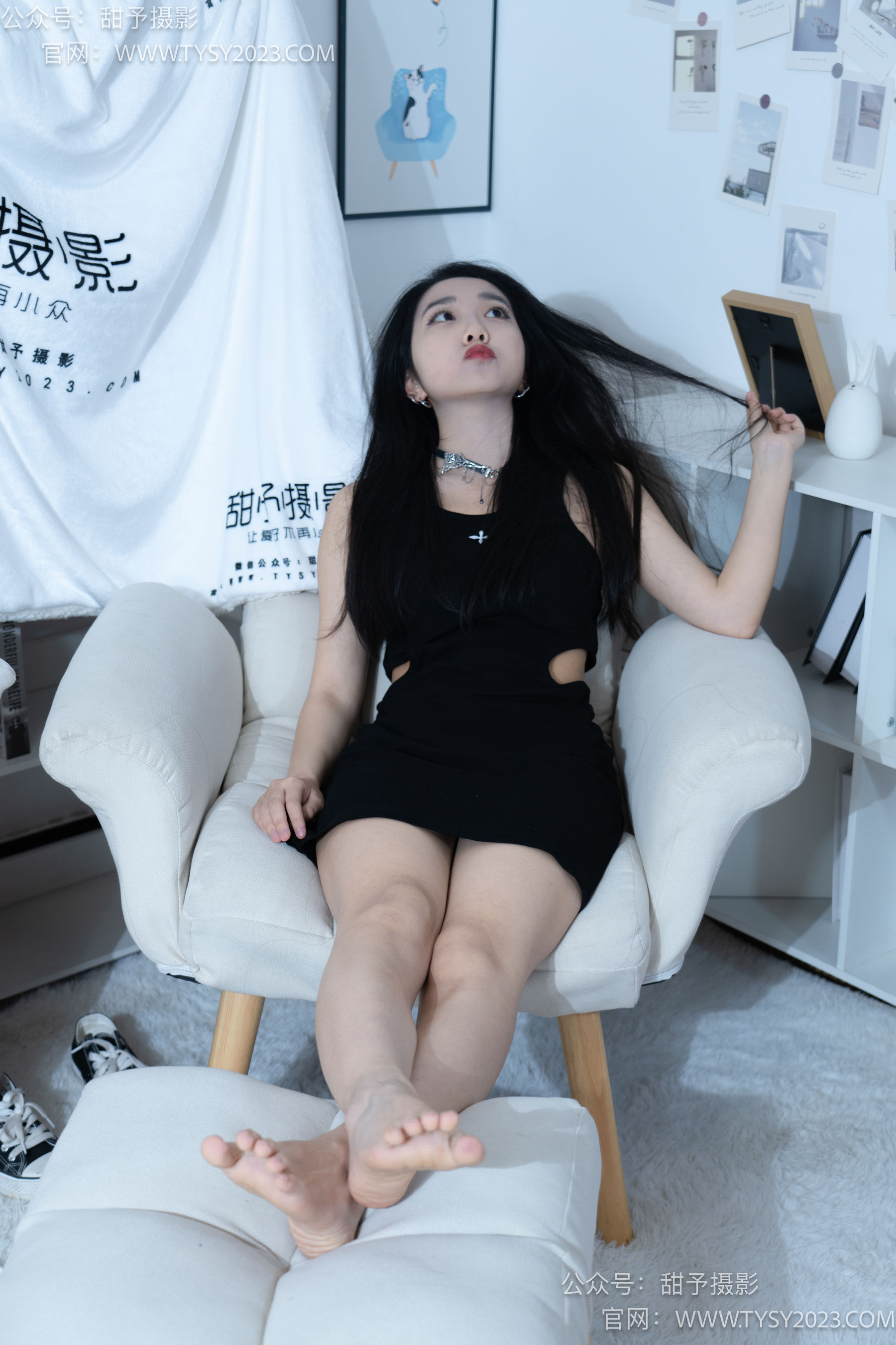 甜予摄影 No.082 筱筱 -帆布鞋、白棉袜、裸足/(116P)