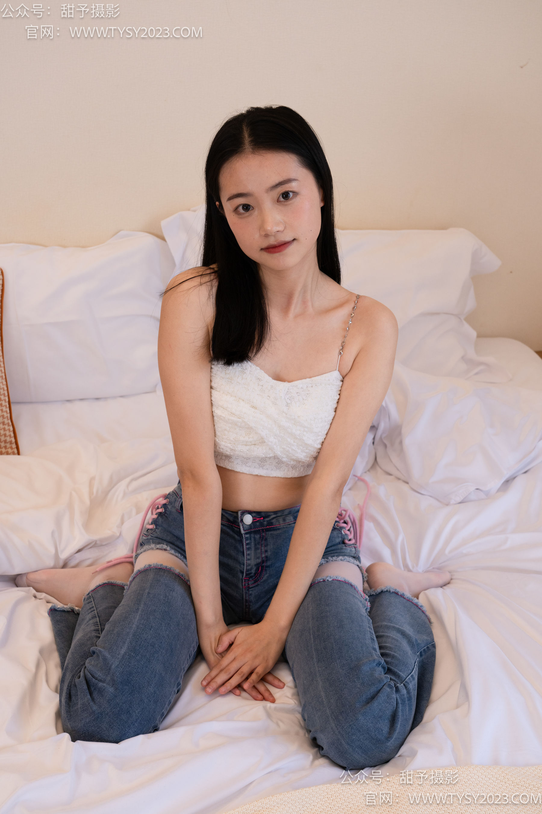 甜予摄影 No.093 齐齐 -帆布鞋、白丝（脚尖加固款、裤里丝）/(123P)