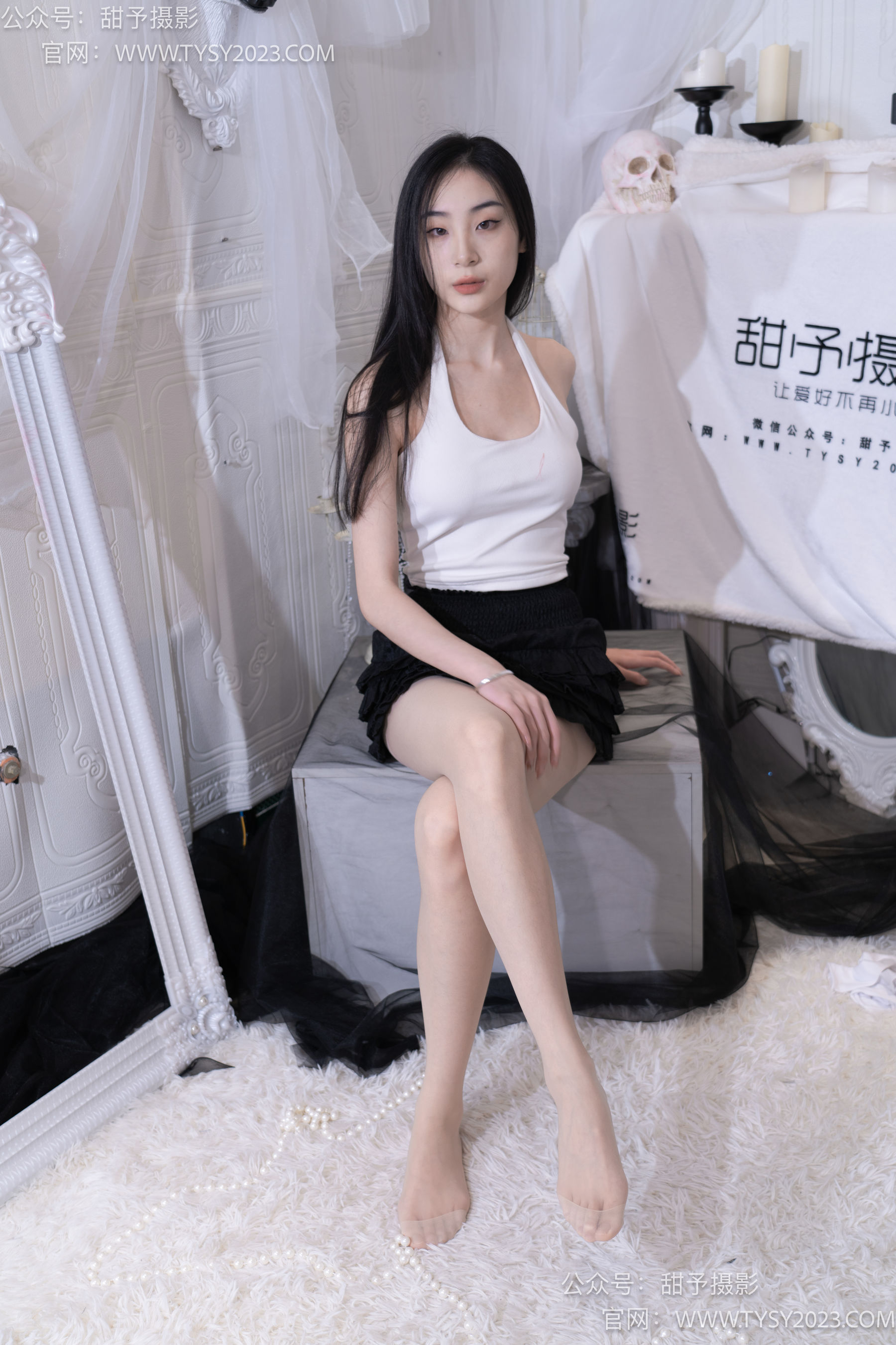 甜予摄影 No.076 小狸 -帆布鞋、白棉袜、肉丝（脚尖加固款）/(126P)