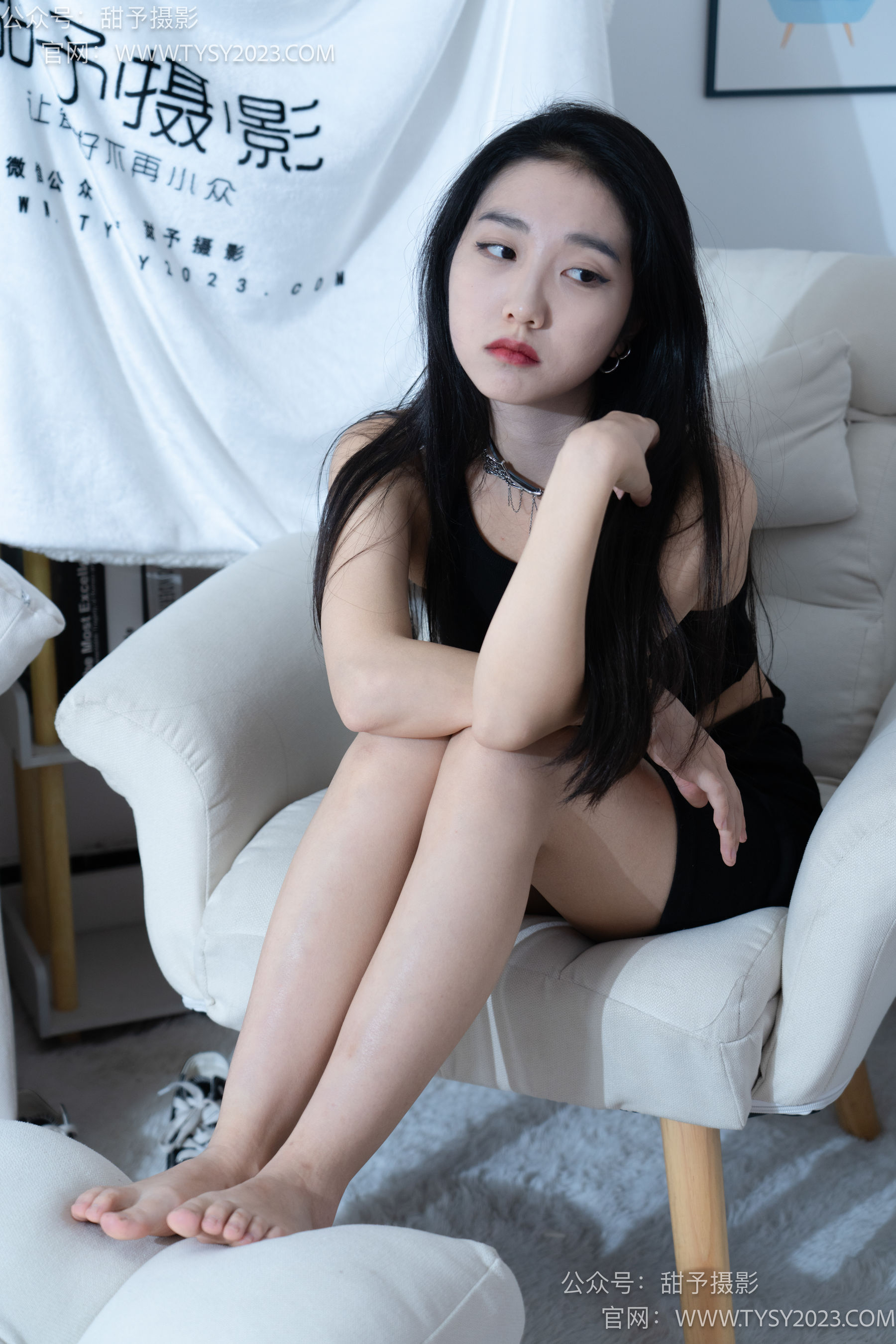 甜予摄影 No.082 筱筱 -帆布鞋、白棉袜、裸足/(116P)
