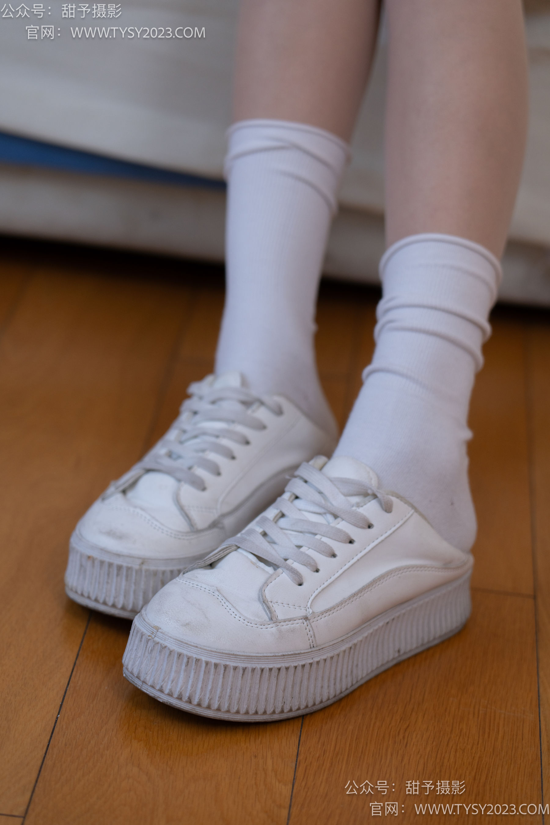 甜予摄影 No.096 澜澜 -板鞋、白棉袜、肉丝（脚尖加固款）/(130P)