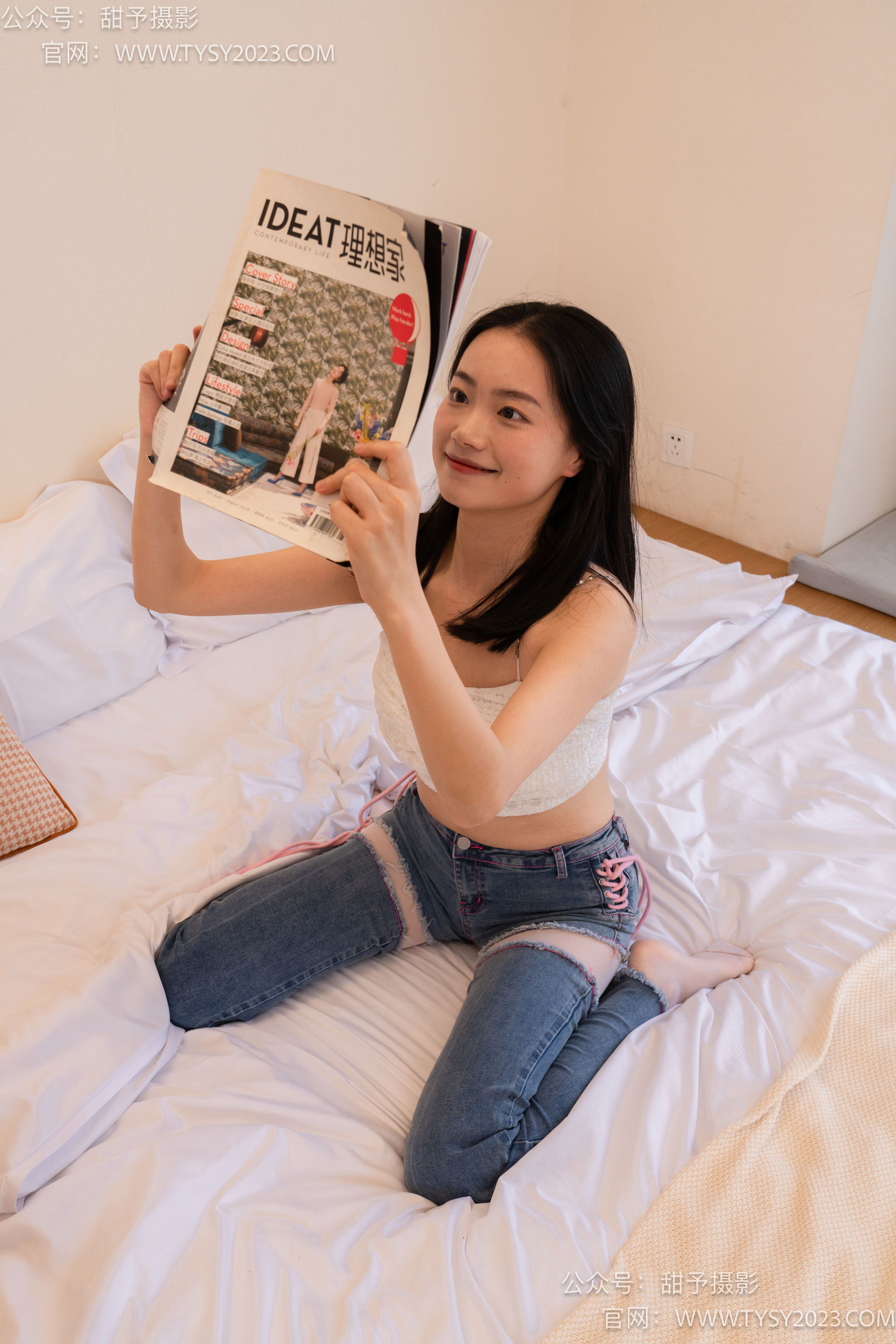 甜予摄影 No.093 齐齐 -帆布鞋、白丝（脚尖加固款、裤里丝）/(123P)