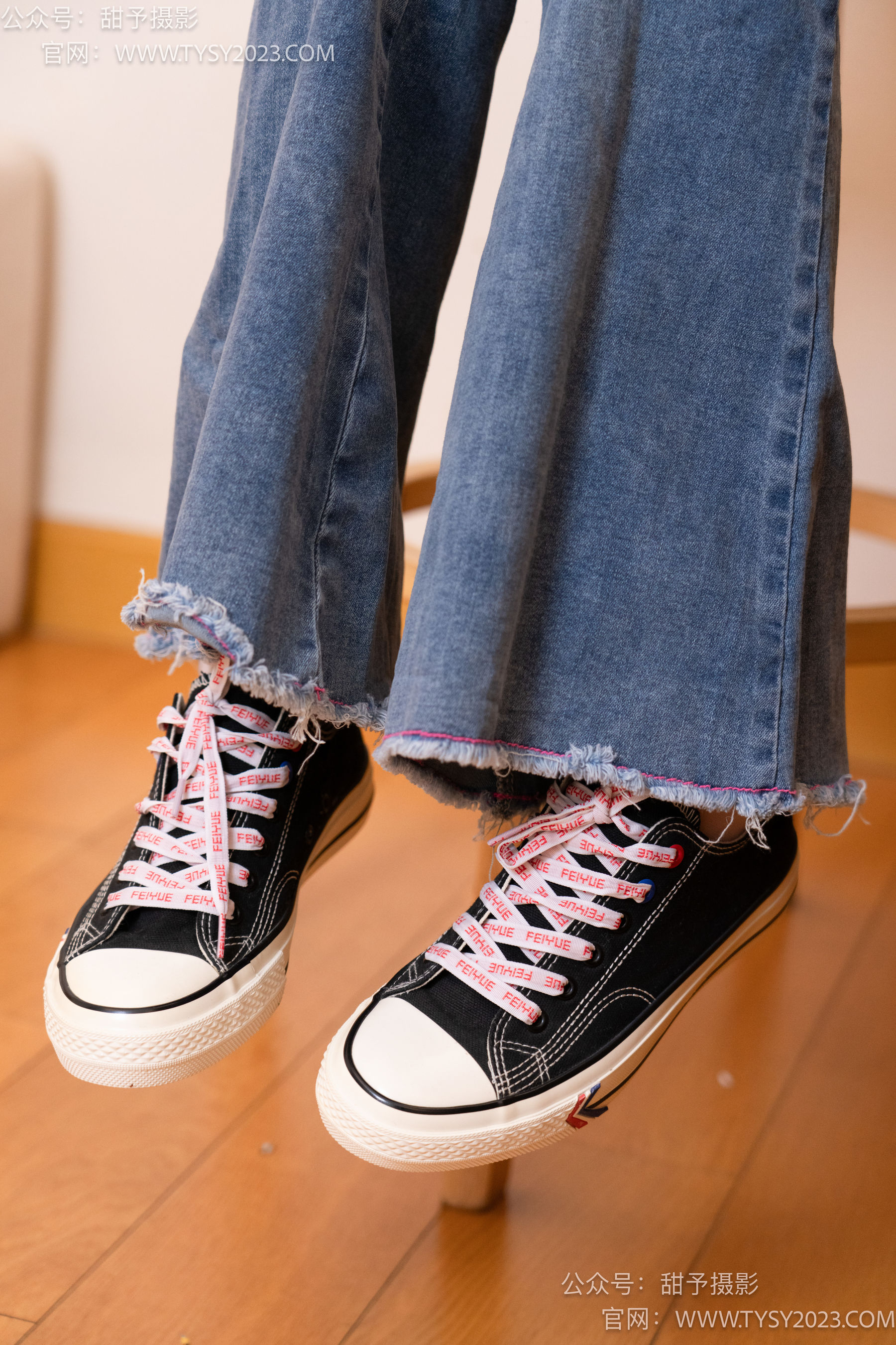 甜予摄影 No.093 齐齐 -帆布鞋、白丝（脚尖加固款、裤里丝）/(123P)