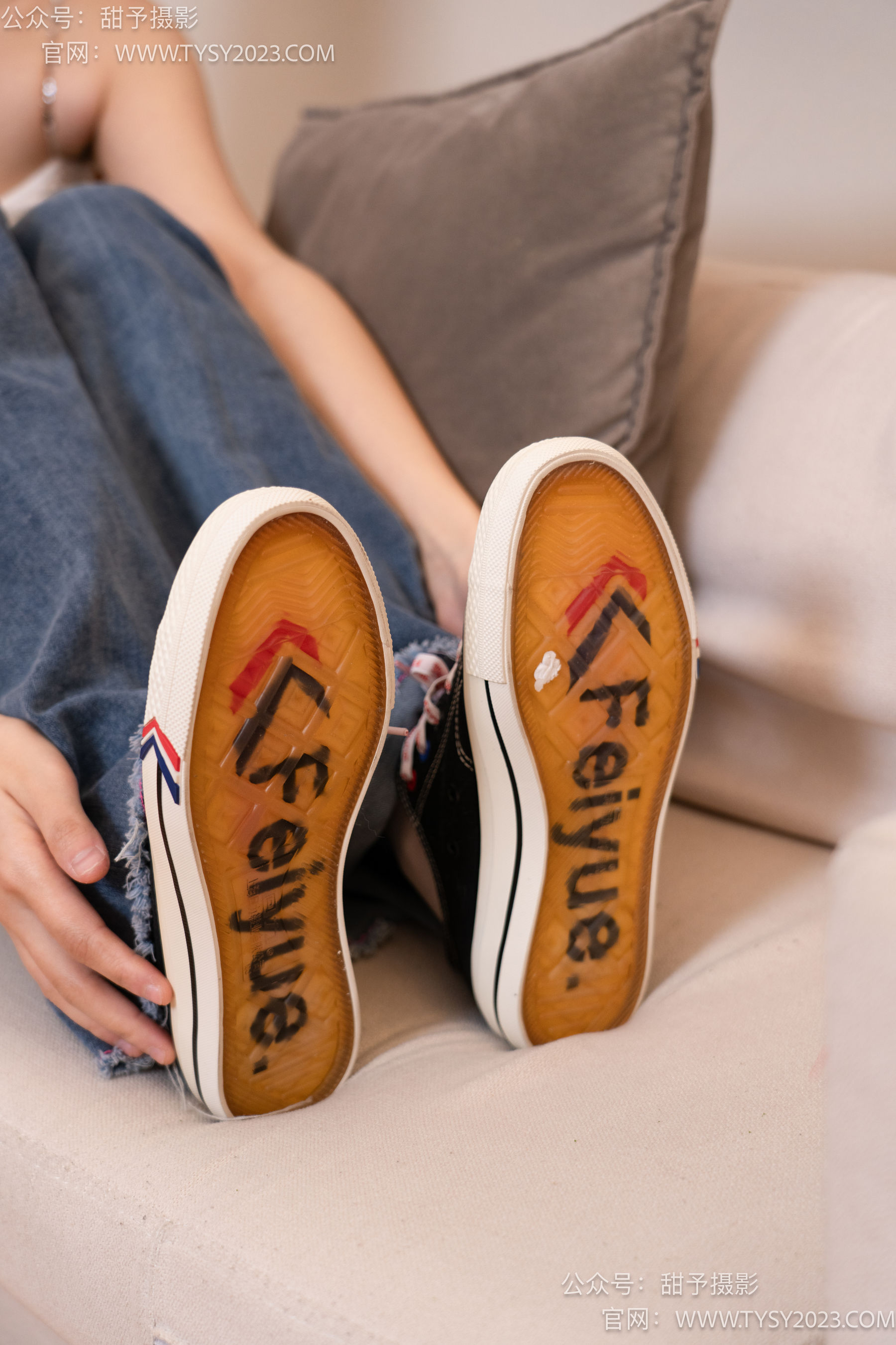 甜予摄影 No.093 齐齐 -帆布鞋、白丝（脚尖加固款、裤里丝）/(123P)