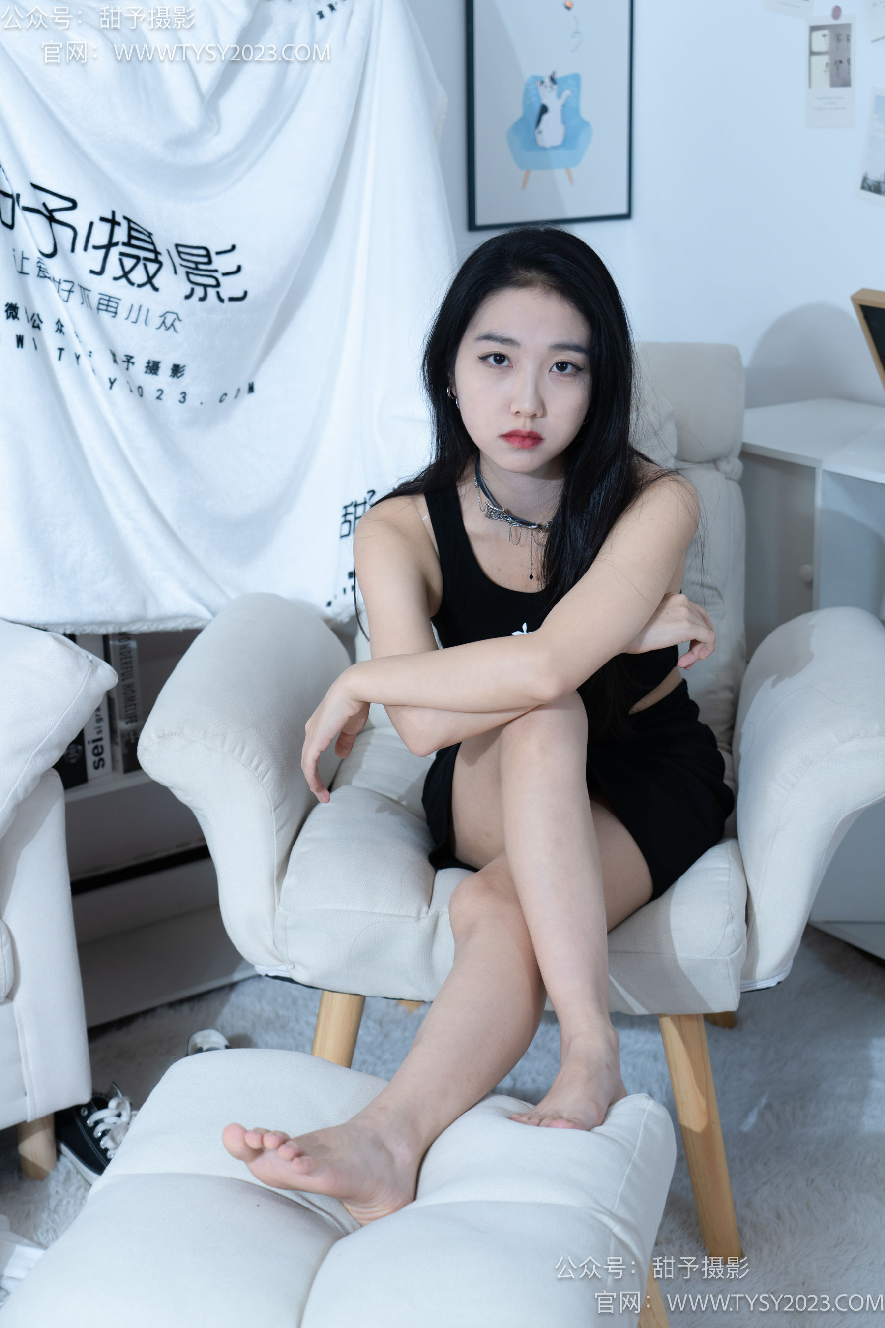 甜予摄影 No.082 筱筱 -帆布鞋、白棉袜、裸足/(116P)