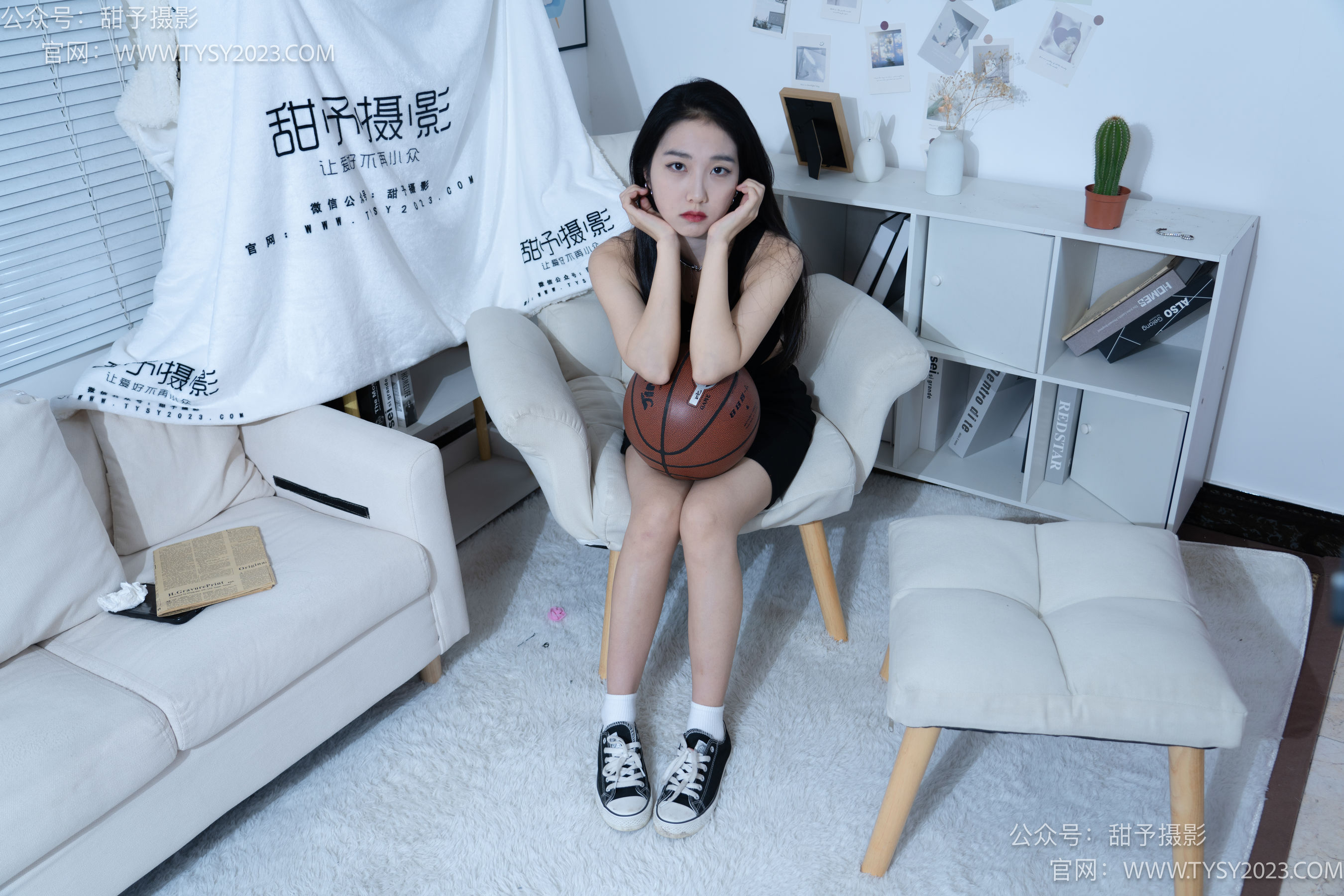 甜予摄影 No.082 筱筱 -帆布鞋、白棉袜、裸足/(116P)