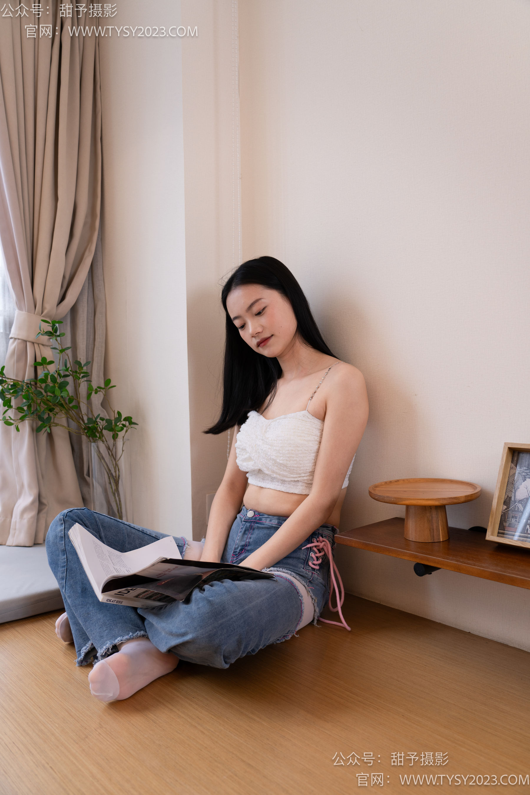 甜予摄影 No.093 齐齐 -帆布鞋、白丝（脚尖加固款、裤里丝）/(123P)