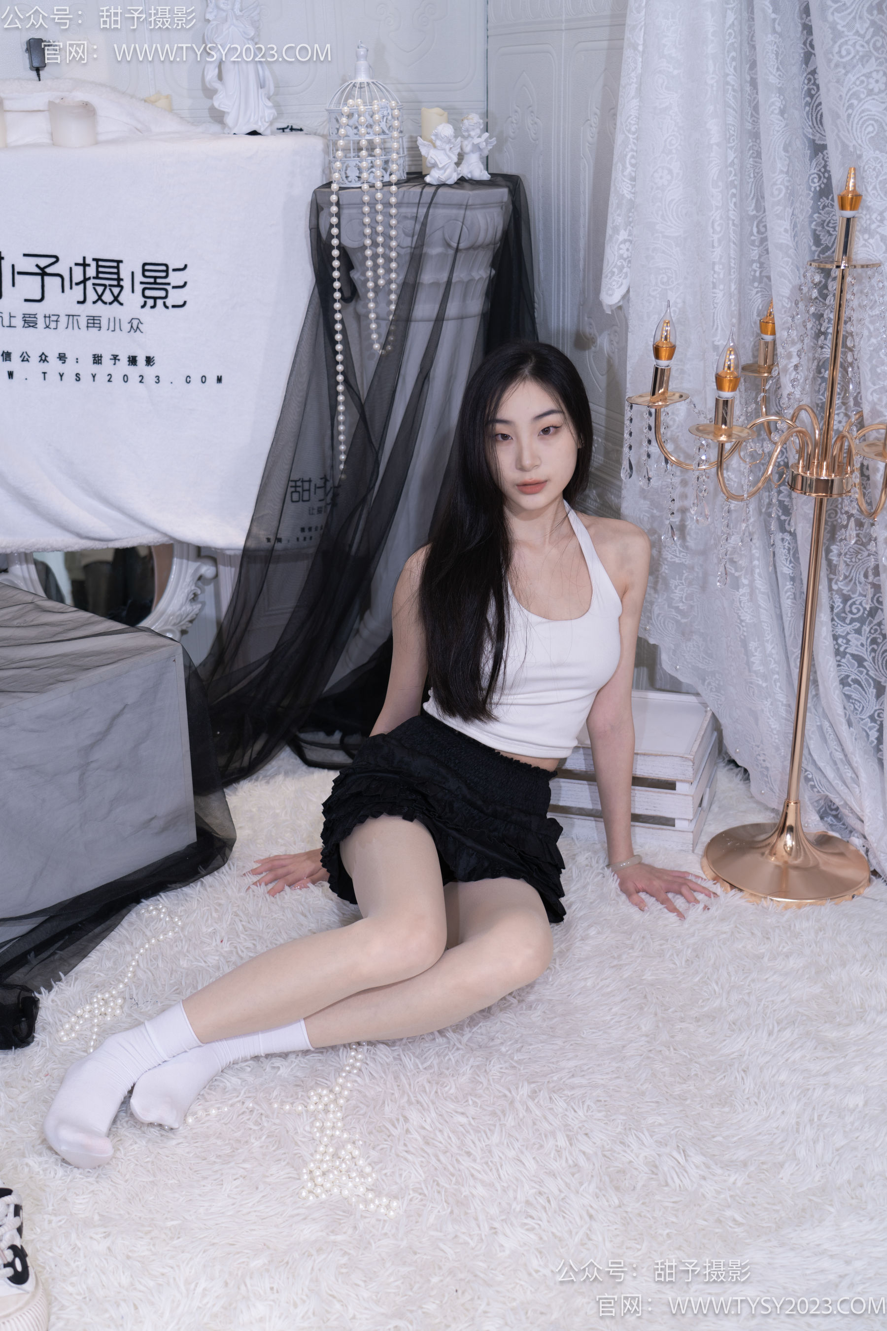 甜予摄影 No.076 小狸 -帆布鞋、白棉袜、肉丝（脚尖加固款）/(126P)