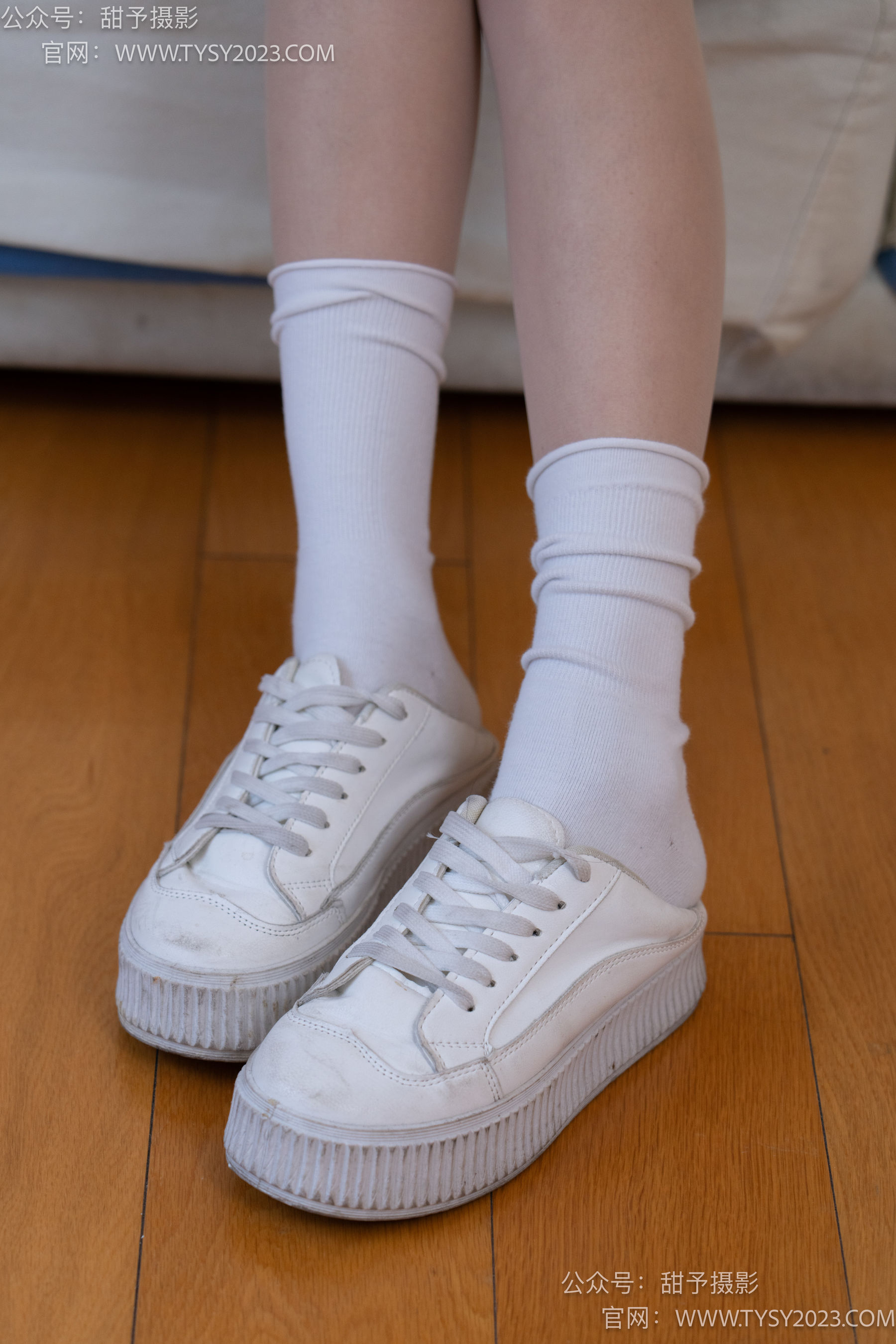 甜予摄影 No.096 澜澜 -板鞋、白棉袜、肉丝（脚尖加固款）/(130P)
