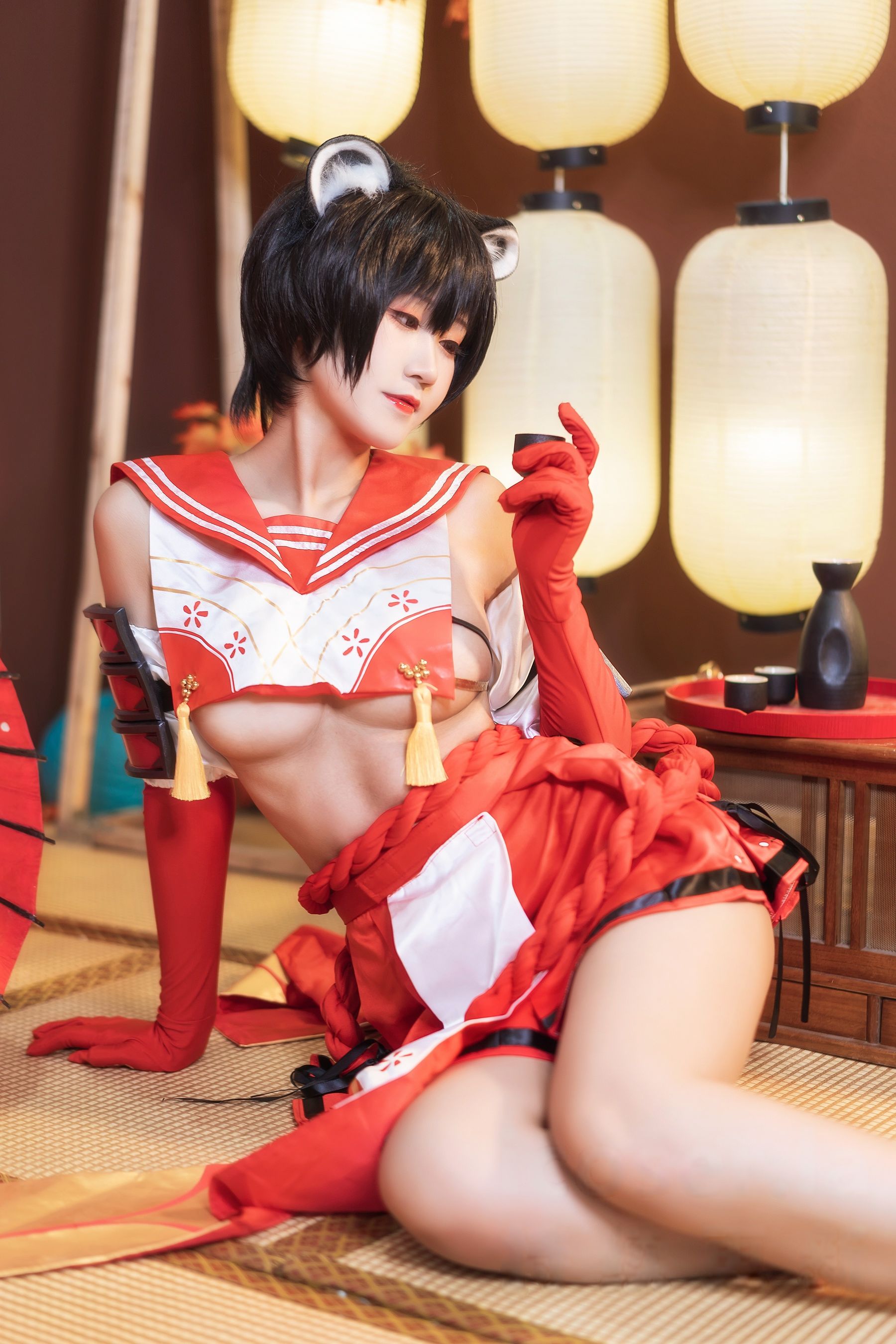 微博妹子三度_69 - 蔚蓝档案 春日椿/(40P)