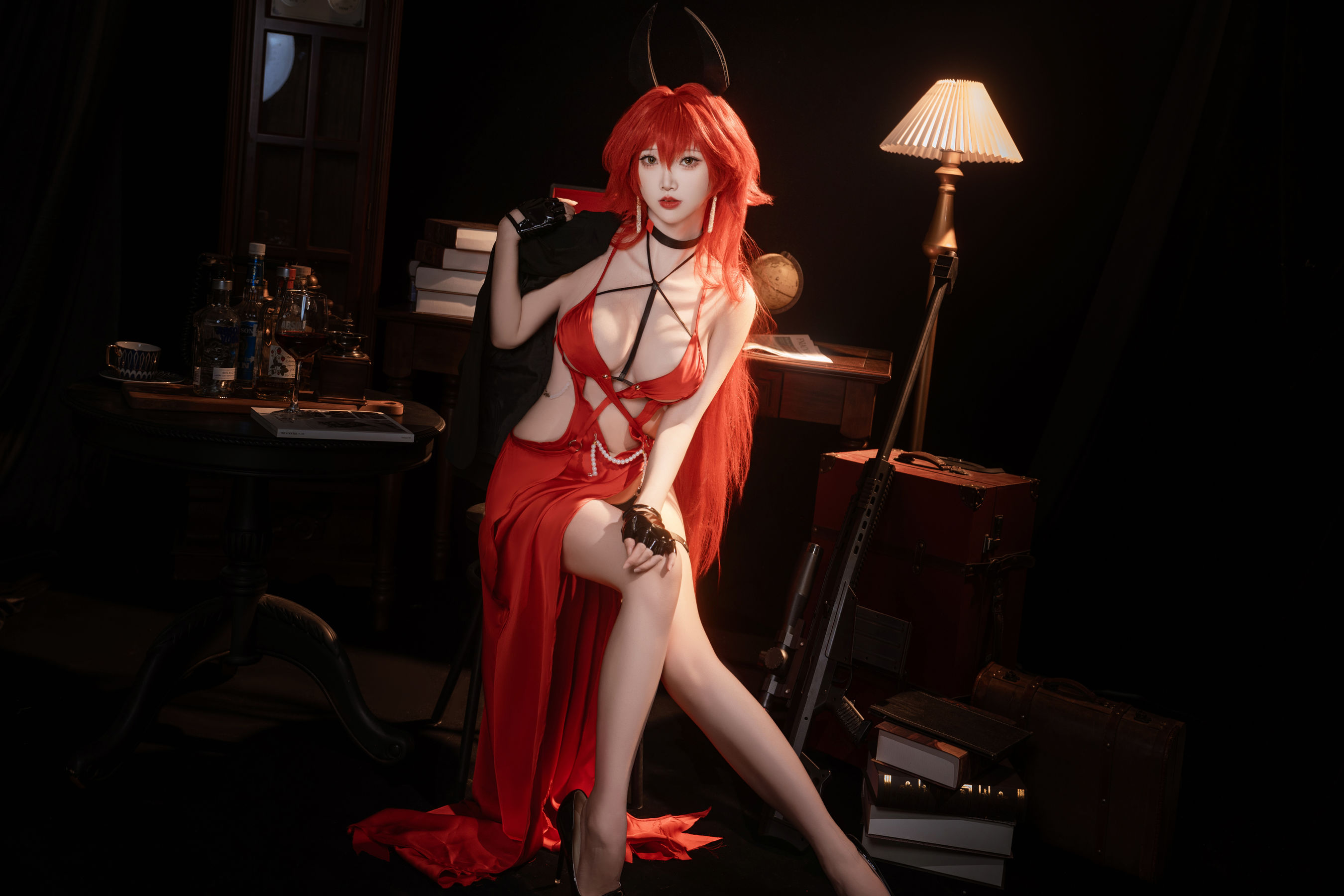 可爱人气Coser面饼仙儿 - Nikke 小红帽礼服/(24P)